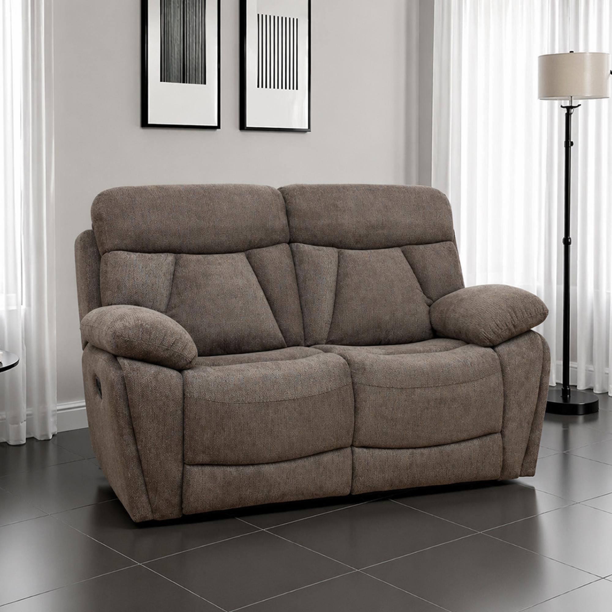 Colston Sofa - 2 Seater - Manual Recliner - Fabric - Dark Grey