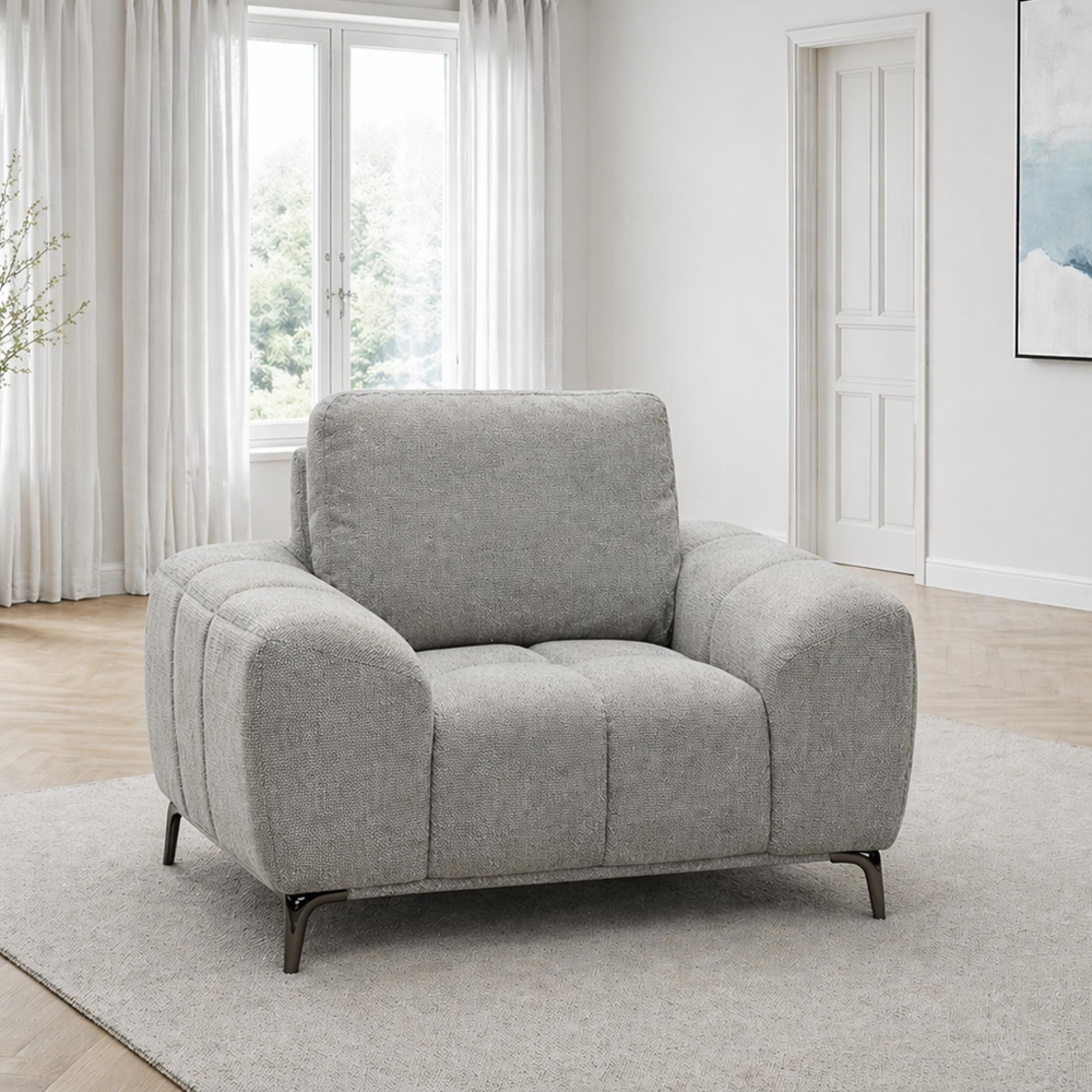 Hallie Armchair - Fabric - Grey