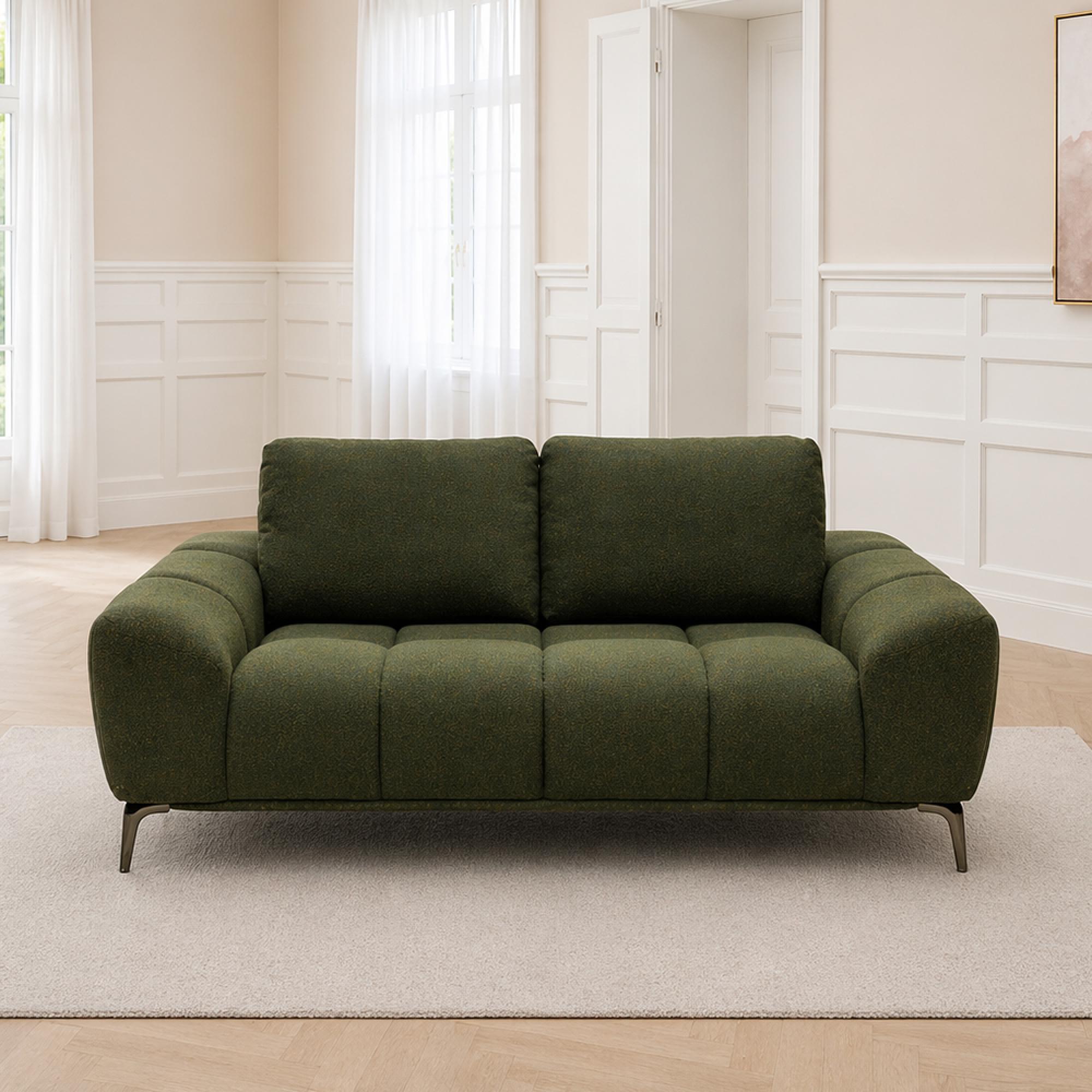 Hallie Sofa - 2 Seater - Fabric - Green