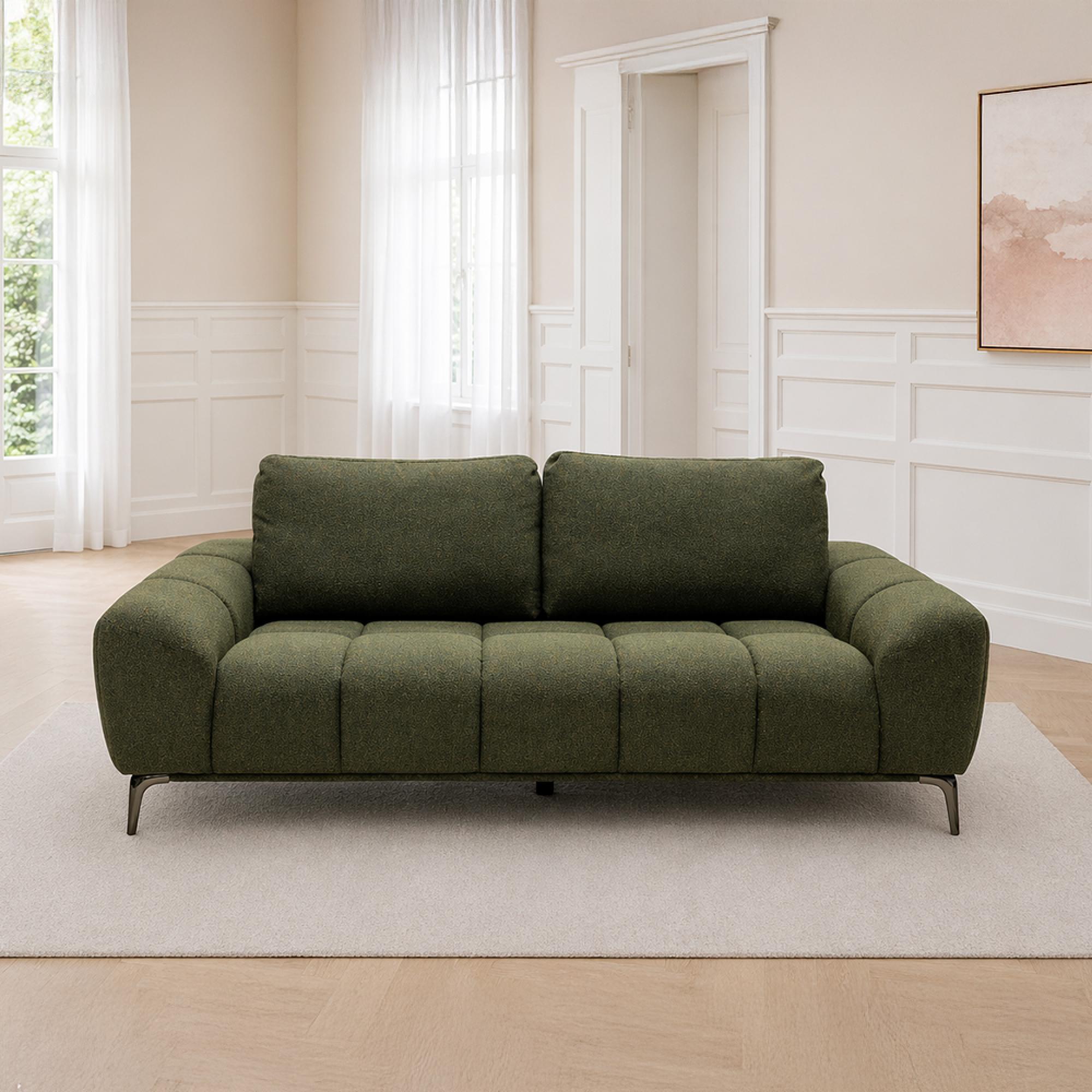 Hallie Sofa - 3 Seater - Fabric - Green