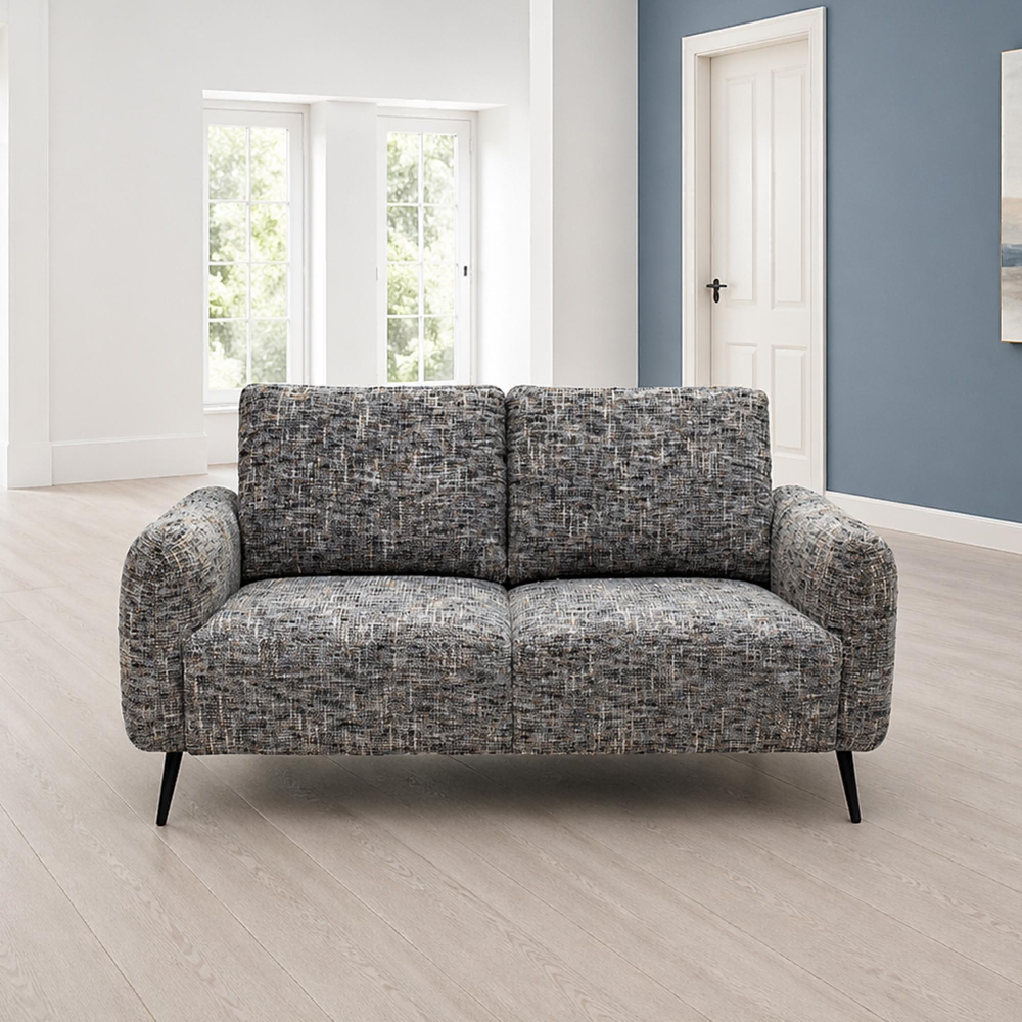 Harper Sofa - 2 Seater - Fabric - Grey Weave