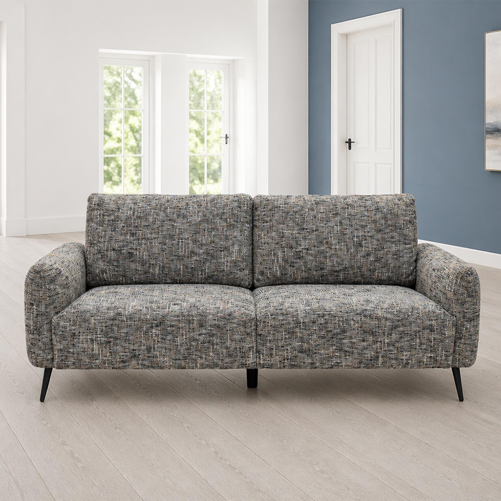 Harper Sofa - 3 Seater - Fabric - Grey Weave
