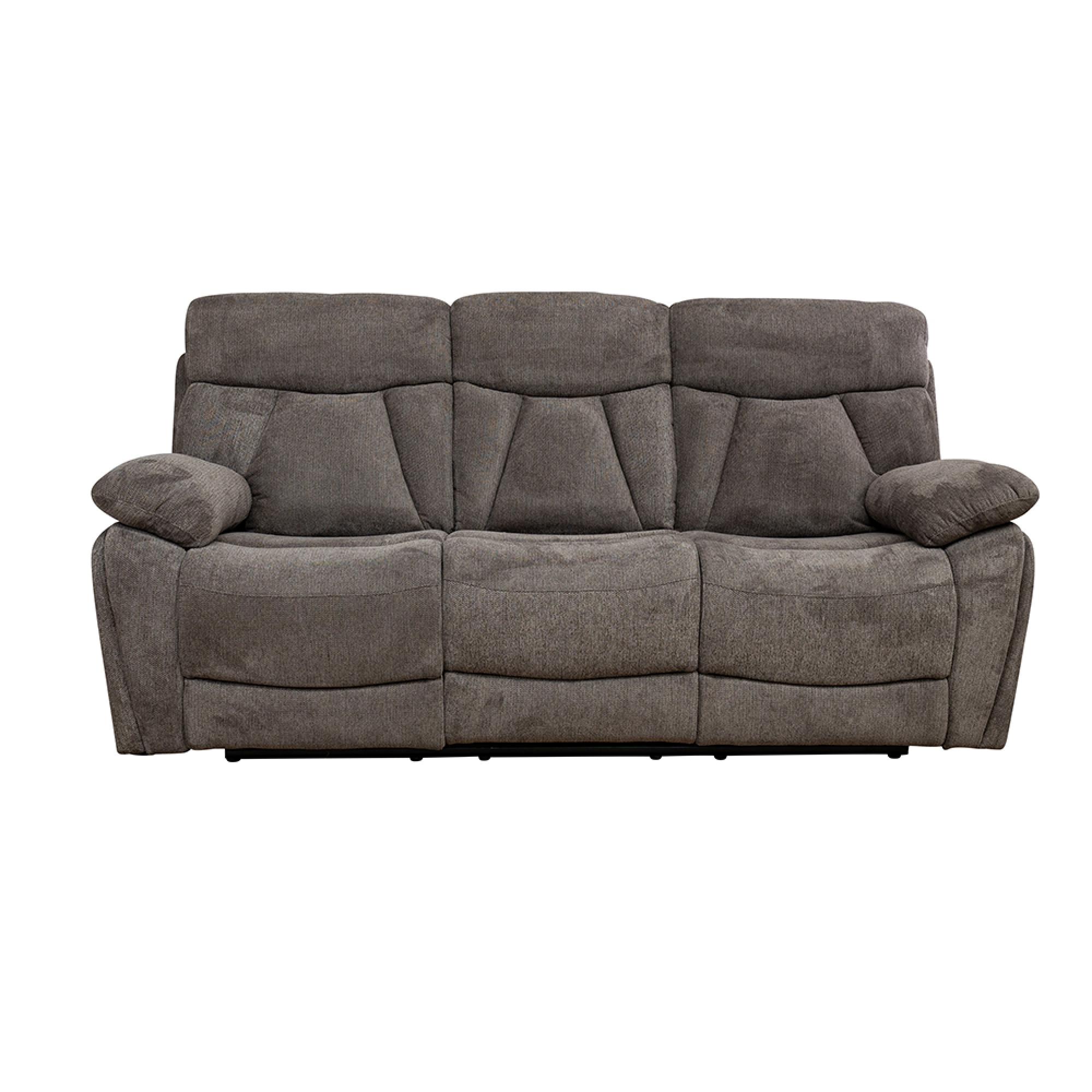 Colston Sofa - 3 Seater - Manual Recliner - Fabric - Dark Grey