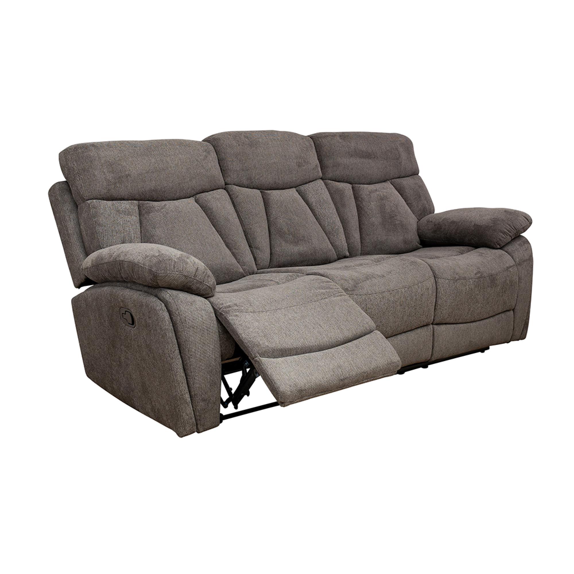 Colston Sofa - 3 Seater - Manual Recliner - Fabric - Dark Grey