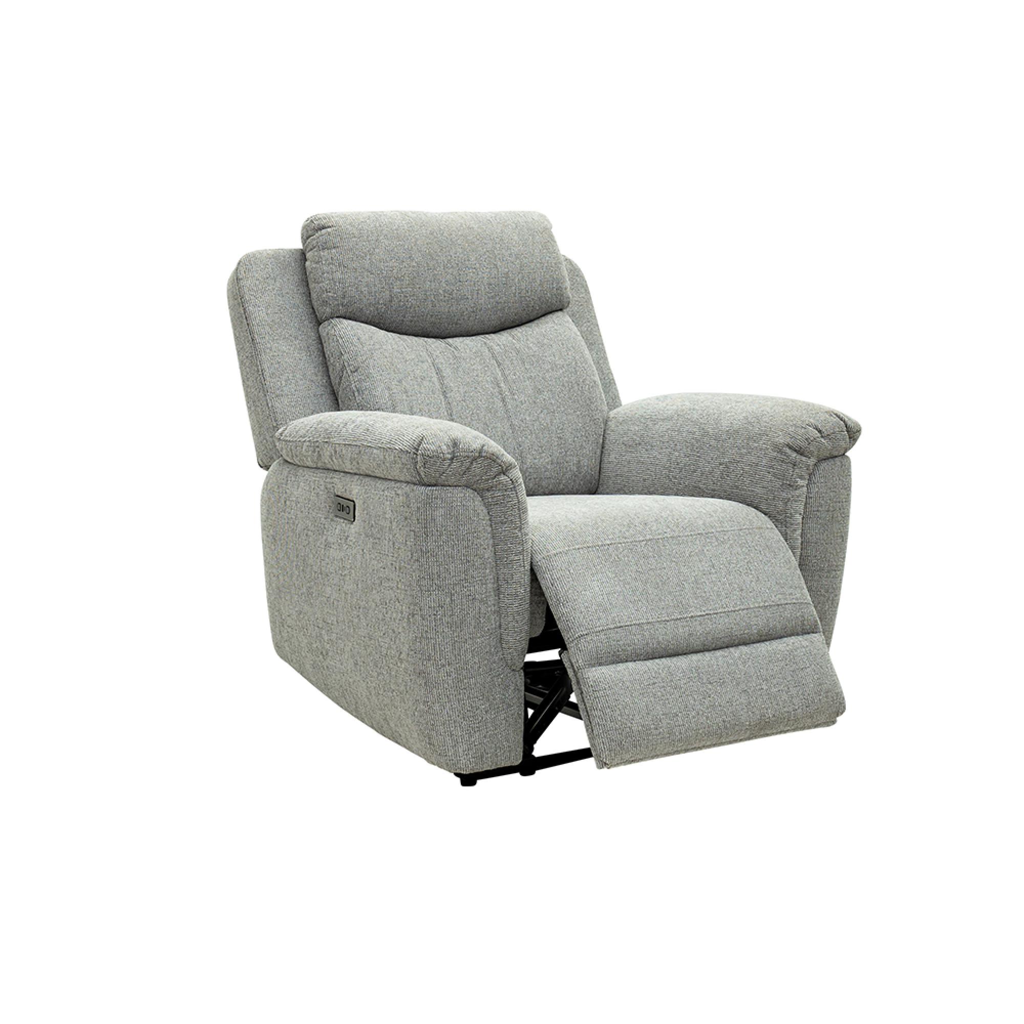 Finley Armchair - Electric Recliner - Fabric - Grey