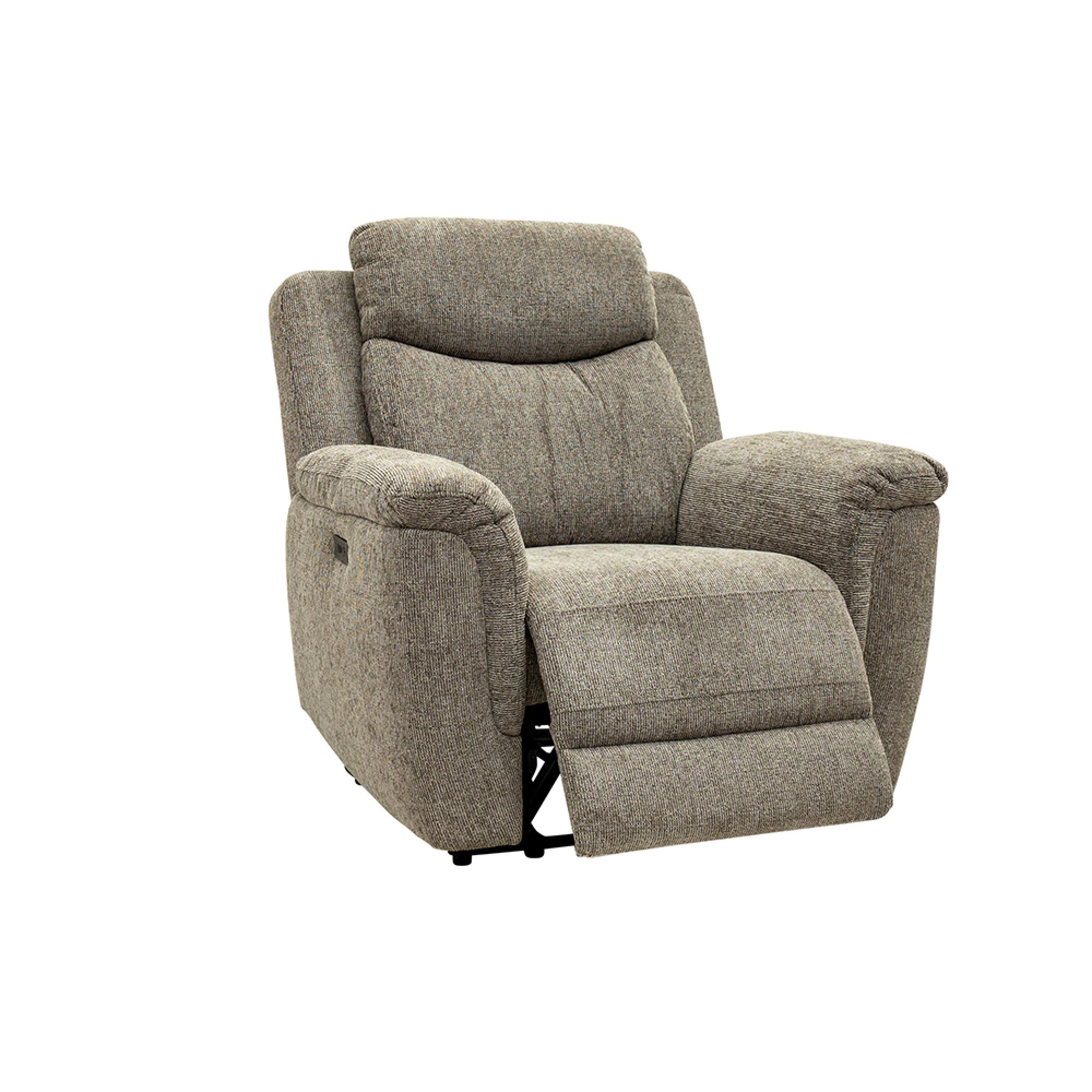 Finley Armchair - Electric Recliner - Fabric - Pebble