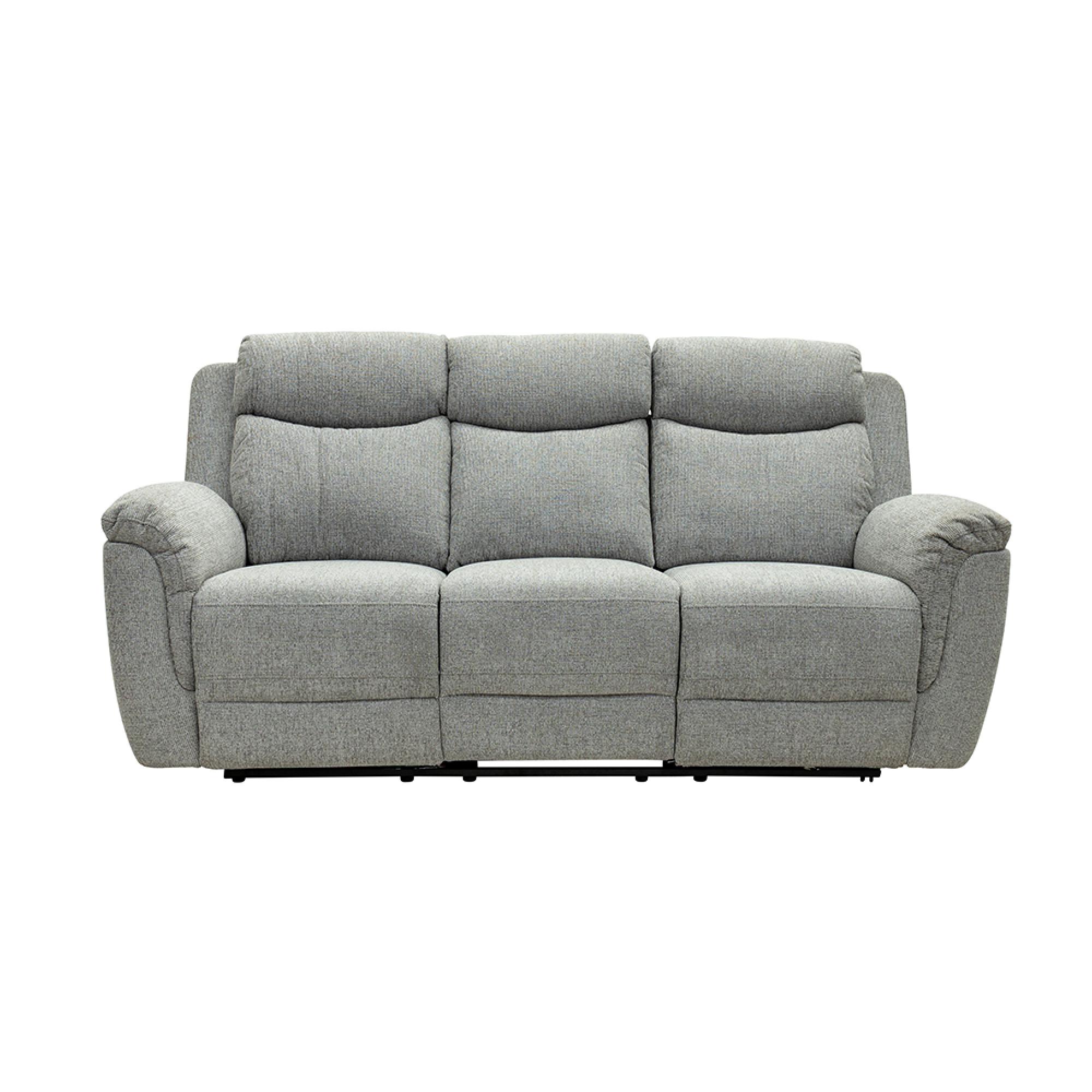 Finley Sofa - 3 Seater - Electric Recliner - Fabric - Grey