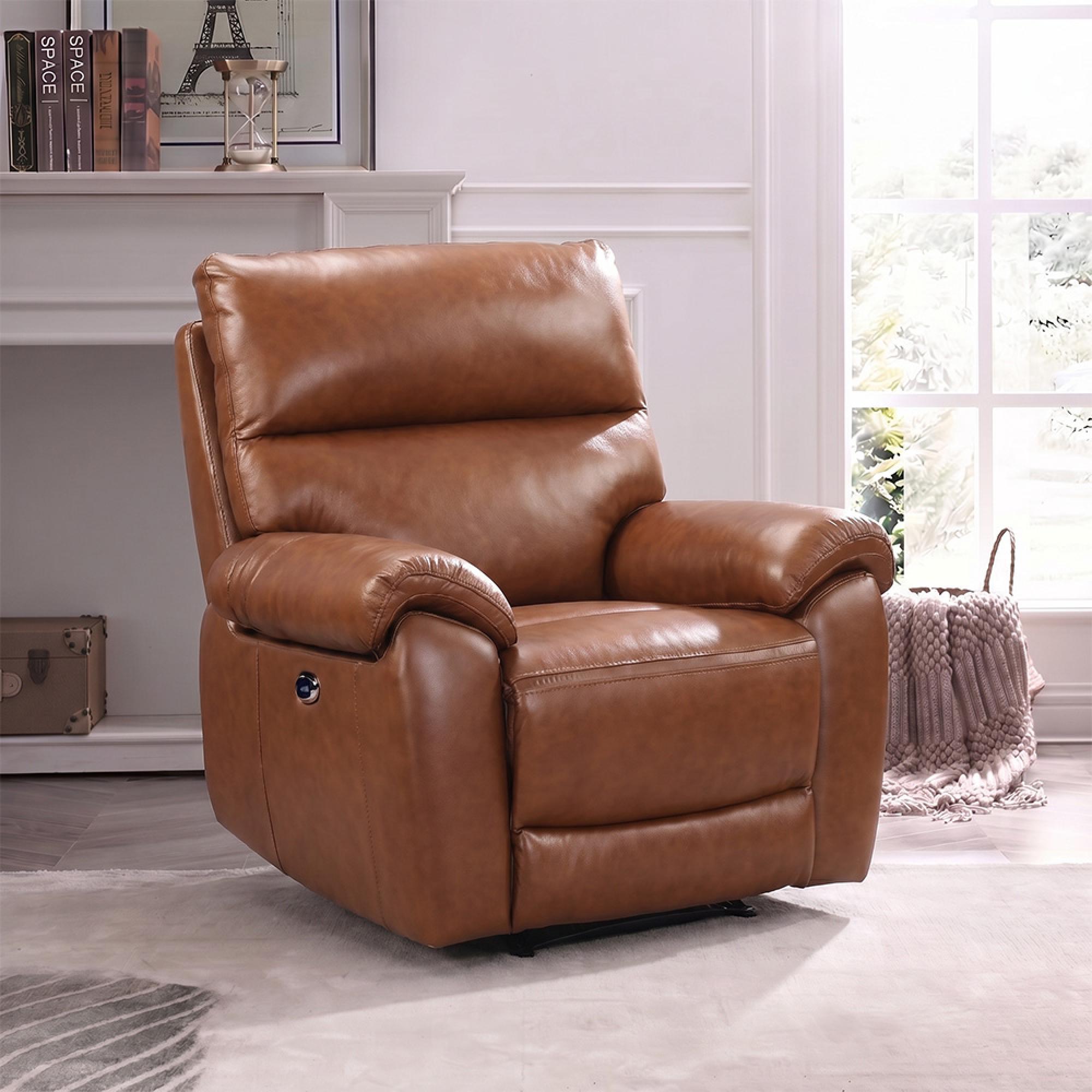 Rocco Armchair - Recliner - Saddle Leather