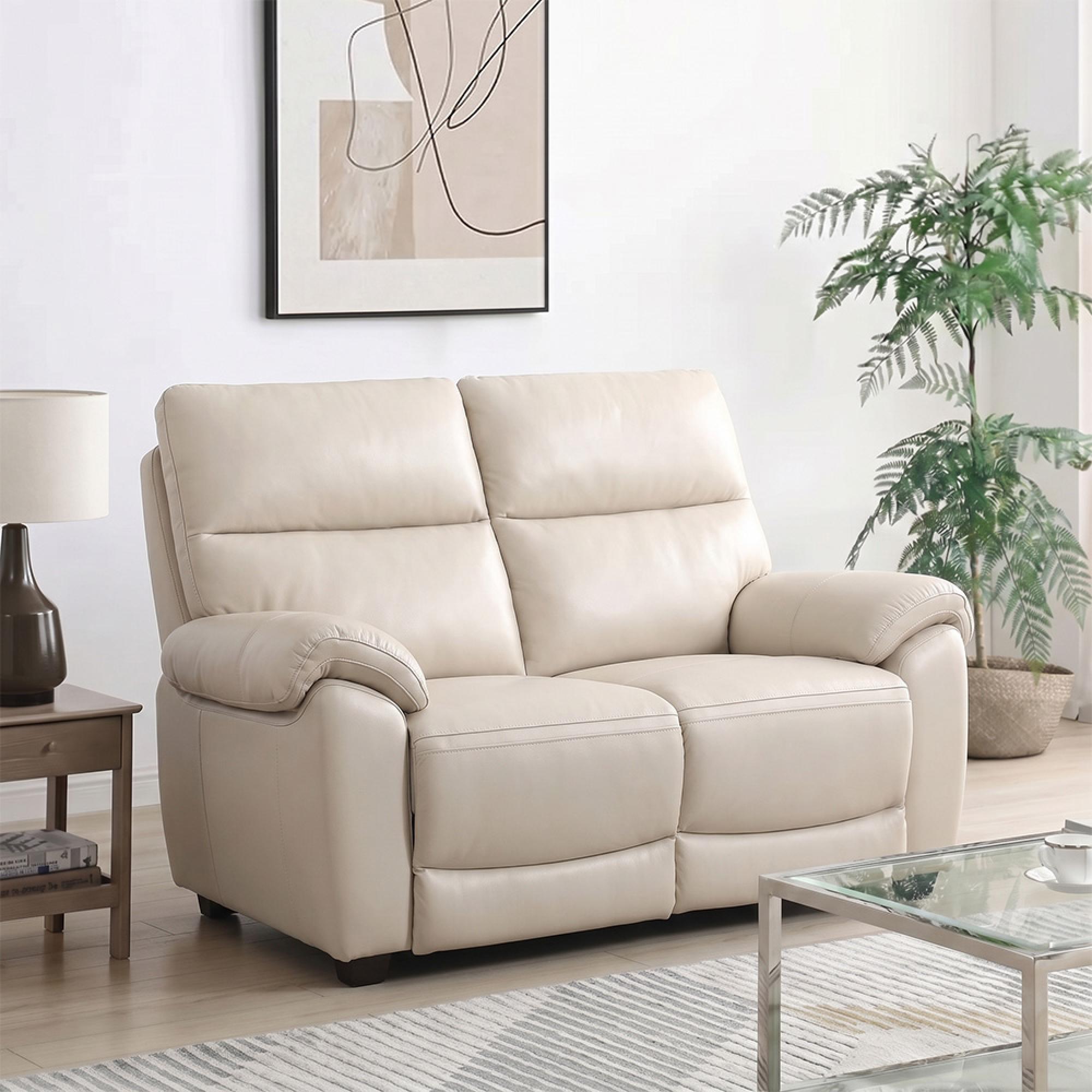 Rocco Sofa - Chalk Leather - 2 Seater