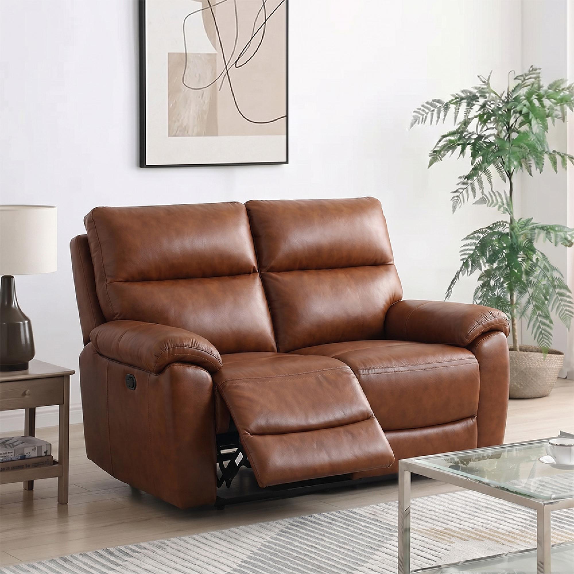 Rocco Sofa - Power Recliner - Saddle Leather - 2 Seater