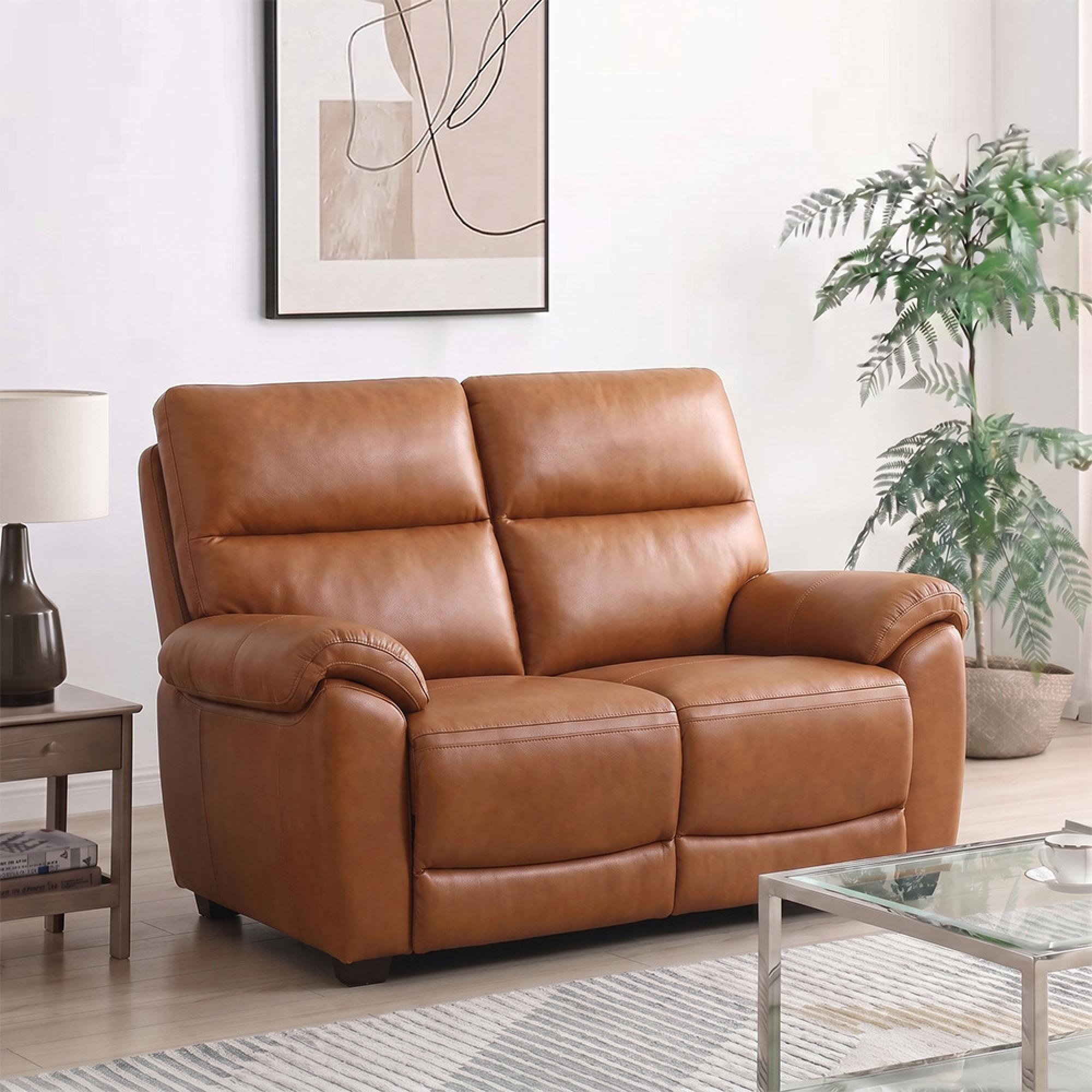 Rocco Sofa - Tan Leather - 2 Seater