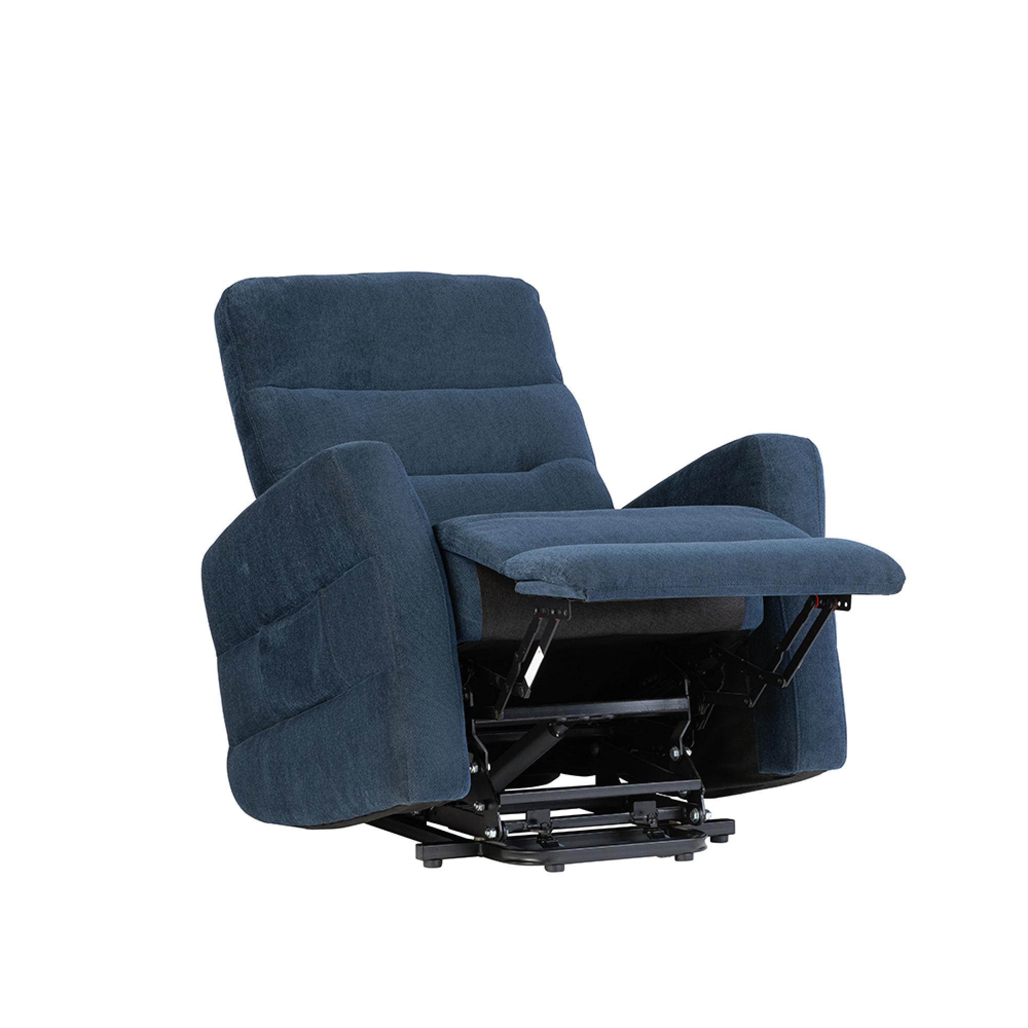 Madison Armchair - Electric Recliner Tilt & Rise - Fabric - Navy Blue