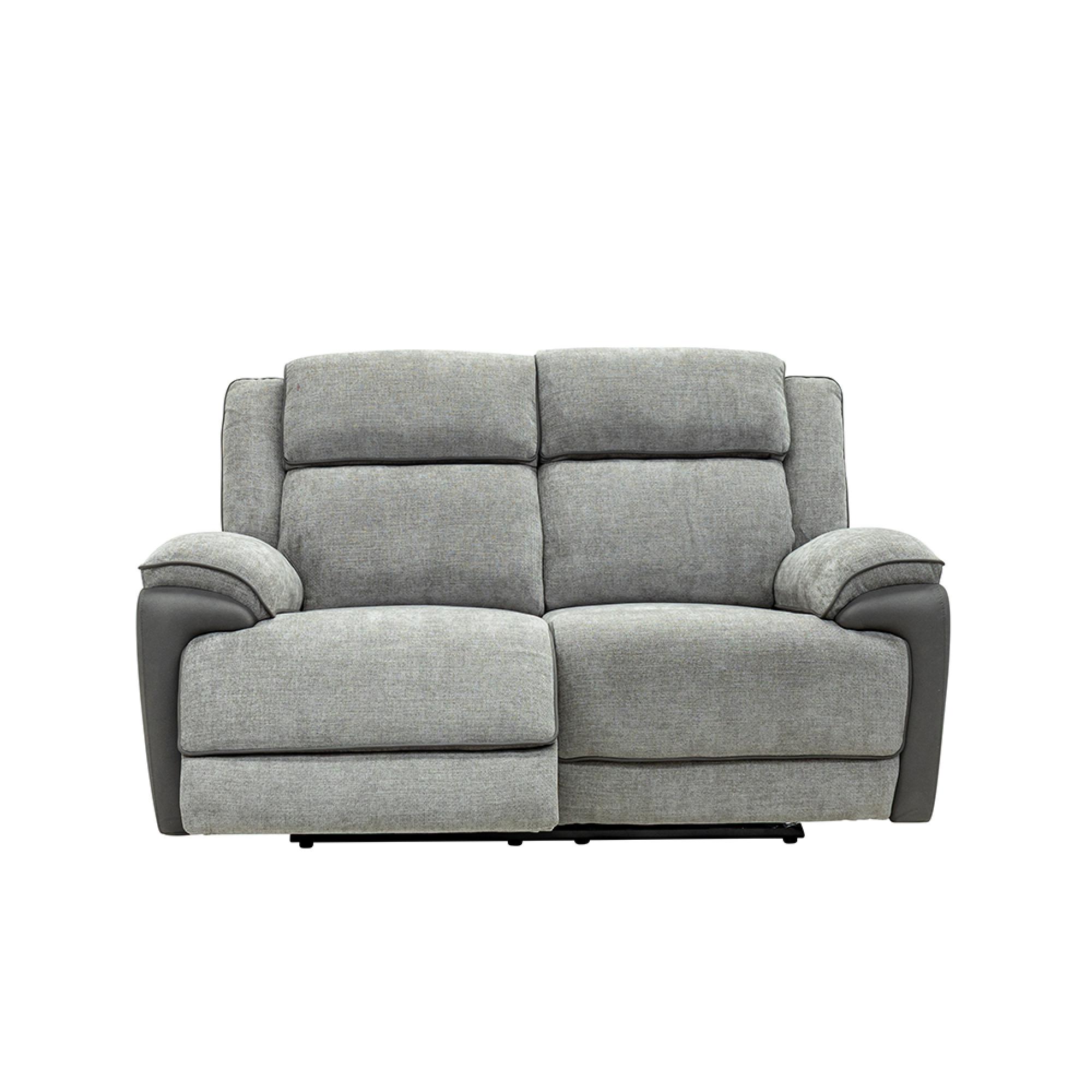 Marley Sofa - 2 Seater - Electric Recliner - Fabric - Grey Mix