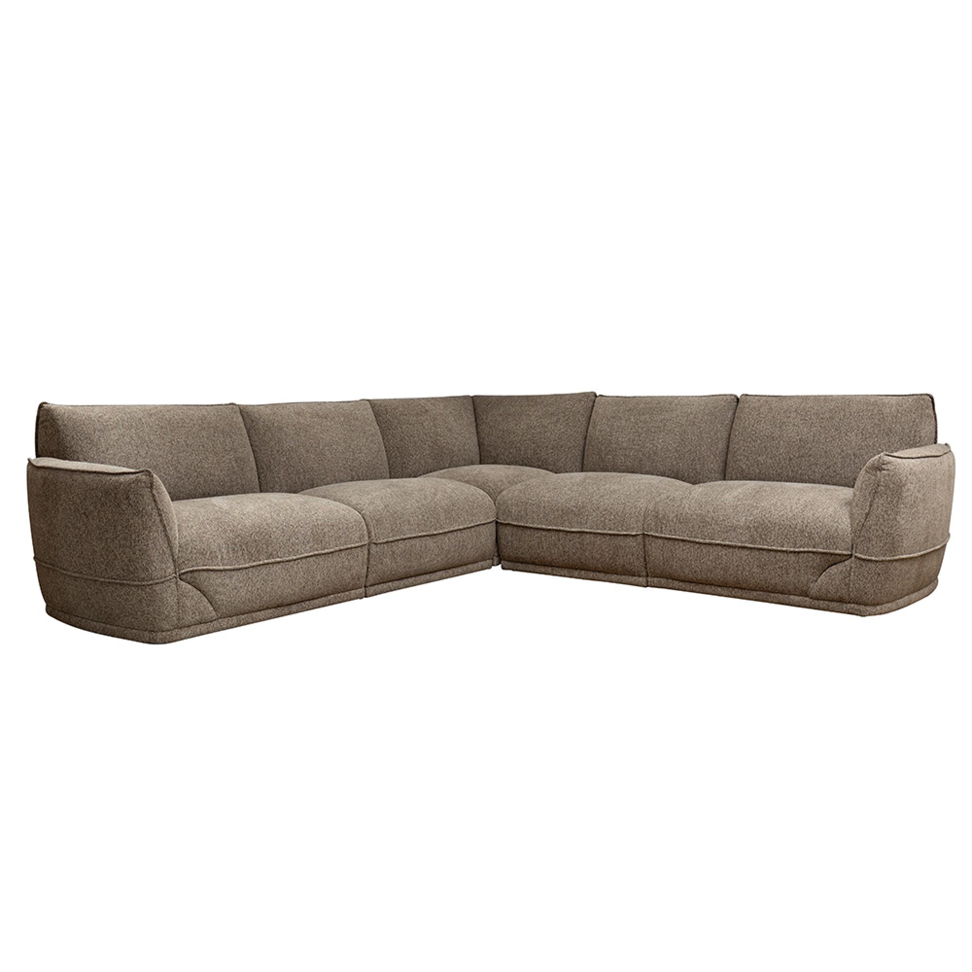 Tamson Corner Sofa - Modular - Fabric - Pebble