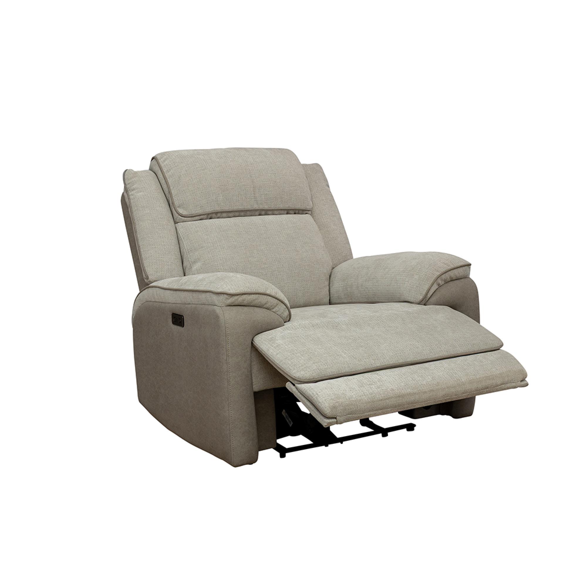 Walton Armchair - Electric Recliner - Fabric - Soft Grey