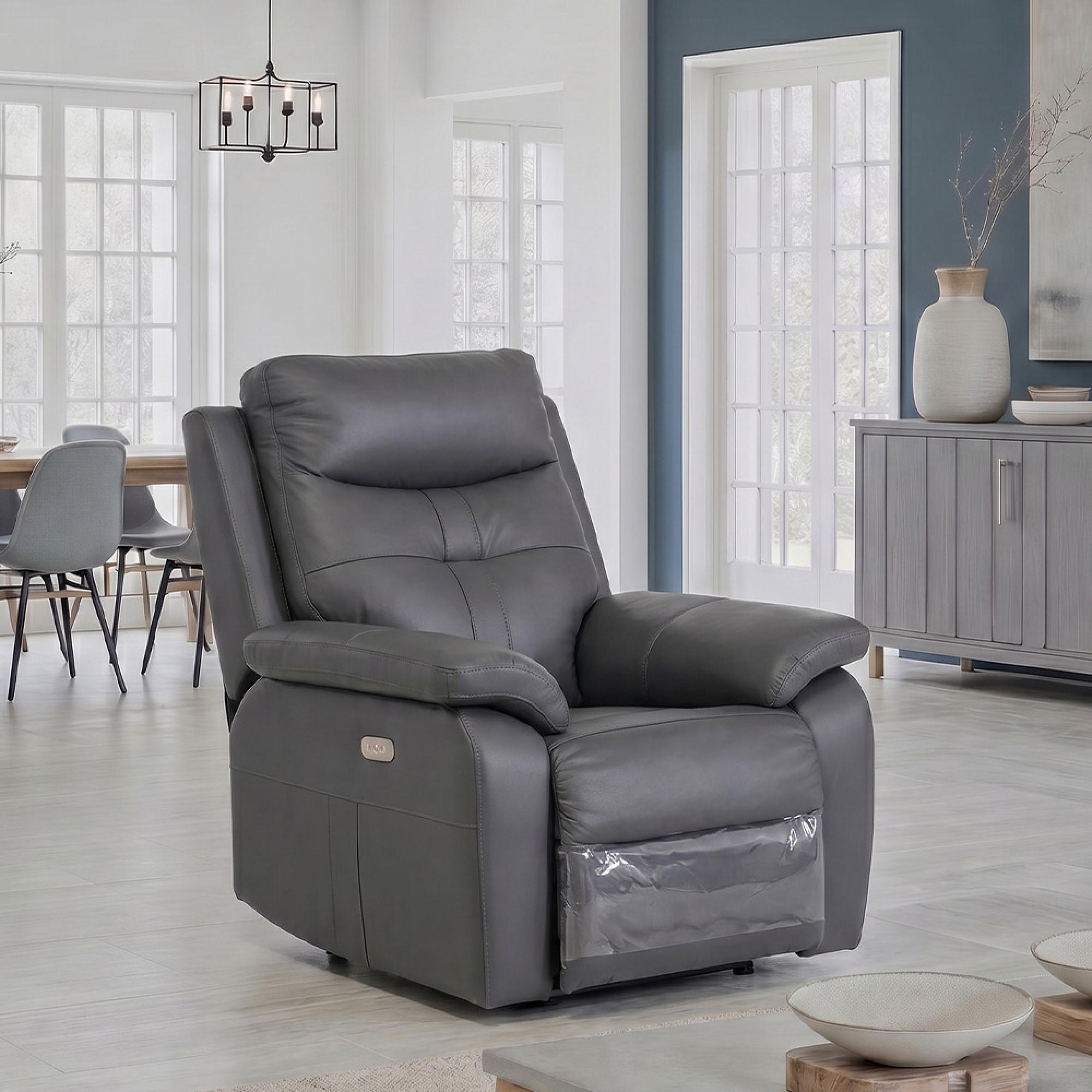 Sophia Armchair - Electric Recliner - Charcoal Leather