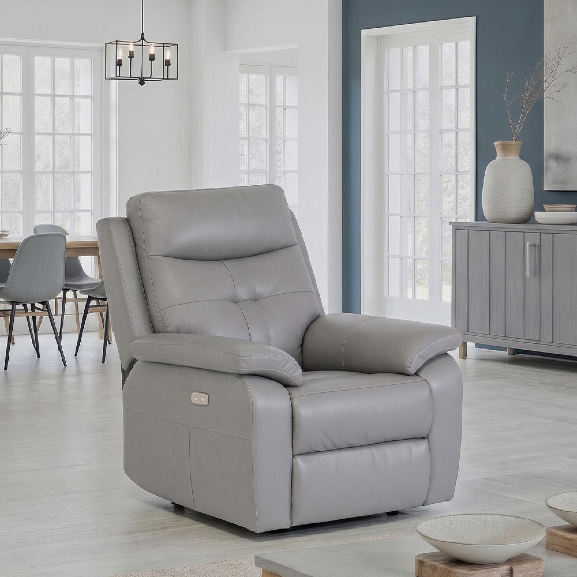 Sophia Armchair - Electric Recliner - Grey Leather