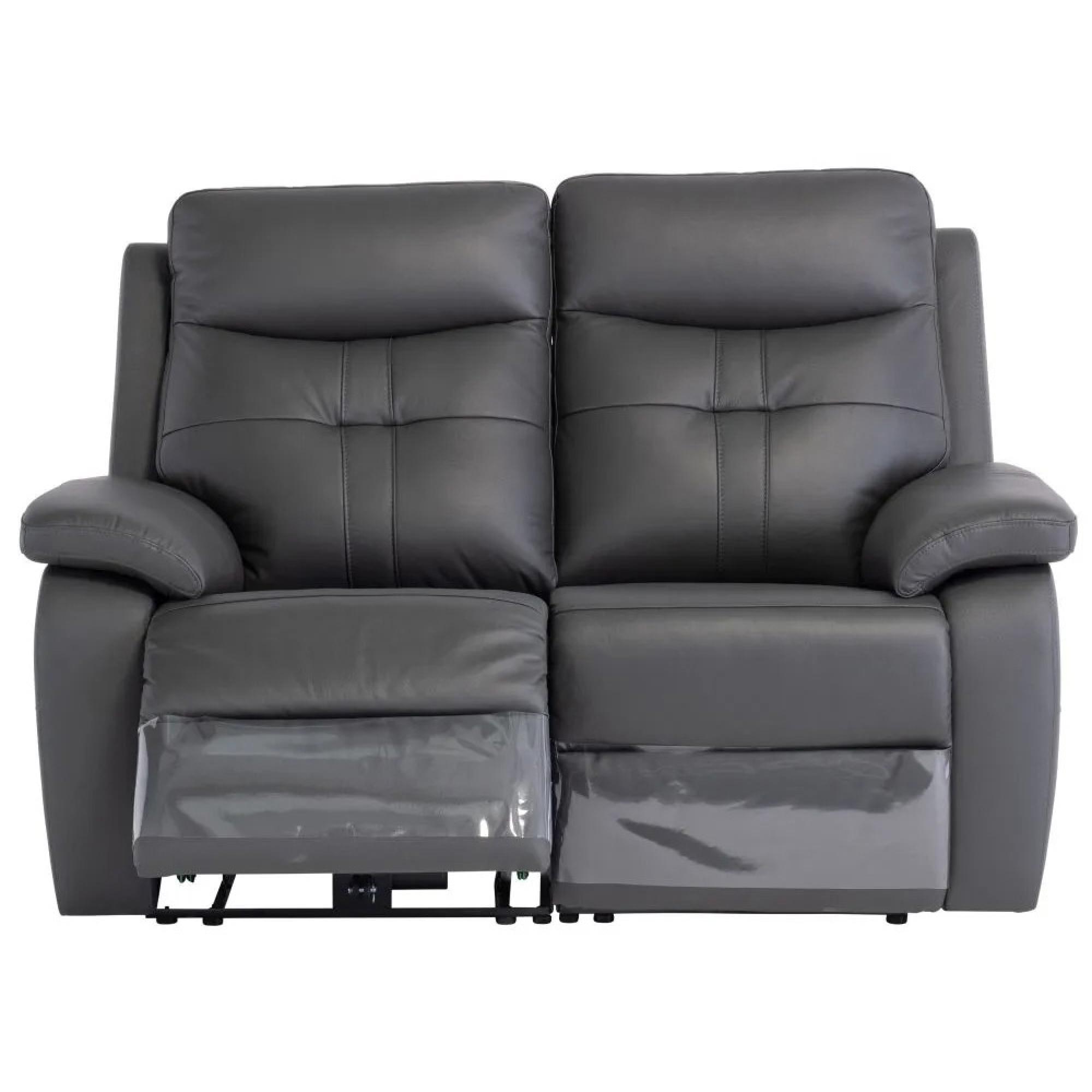 Sophia Sofa - 2 Seater - Electric Recliner - Charcoal Leather