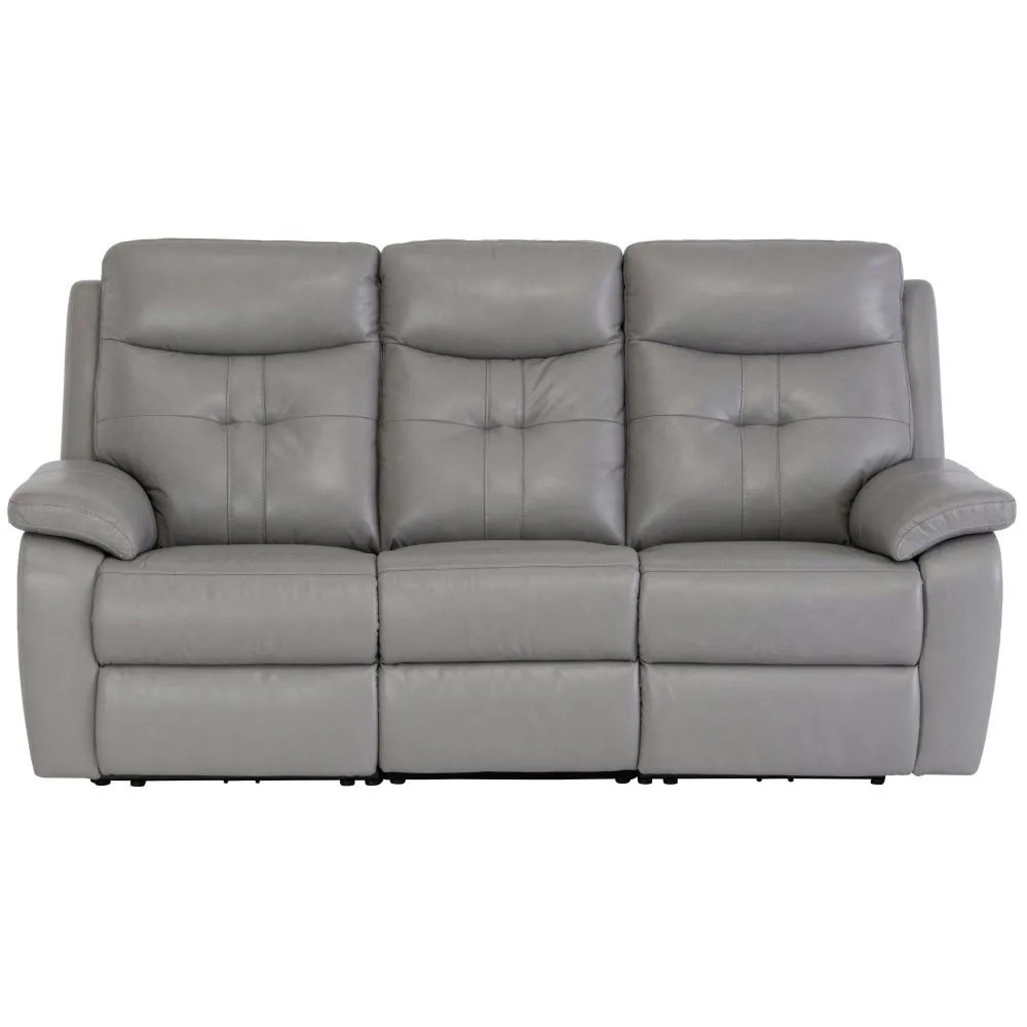 Sophia Sofa - 3 Seater - Electric Recliner - Grey Leather