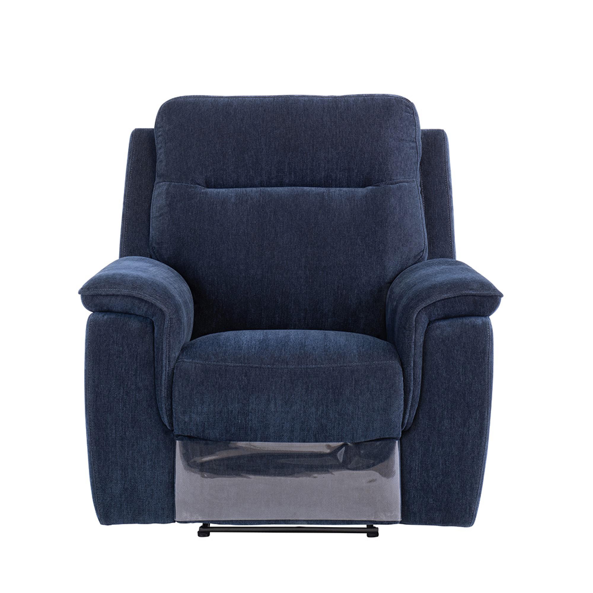 Havana Armchair - Electric Recliner - Blue Fabric