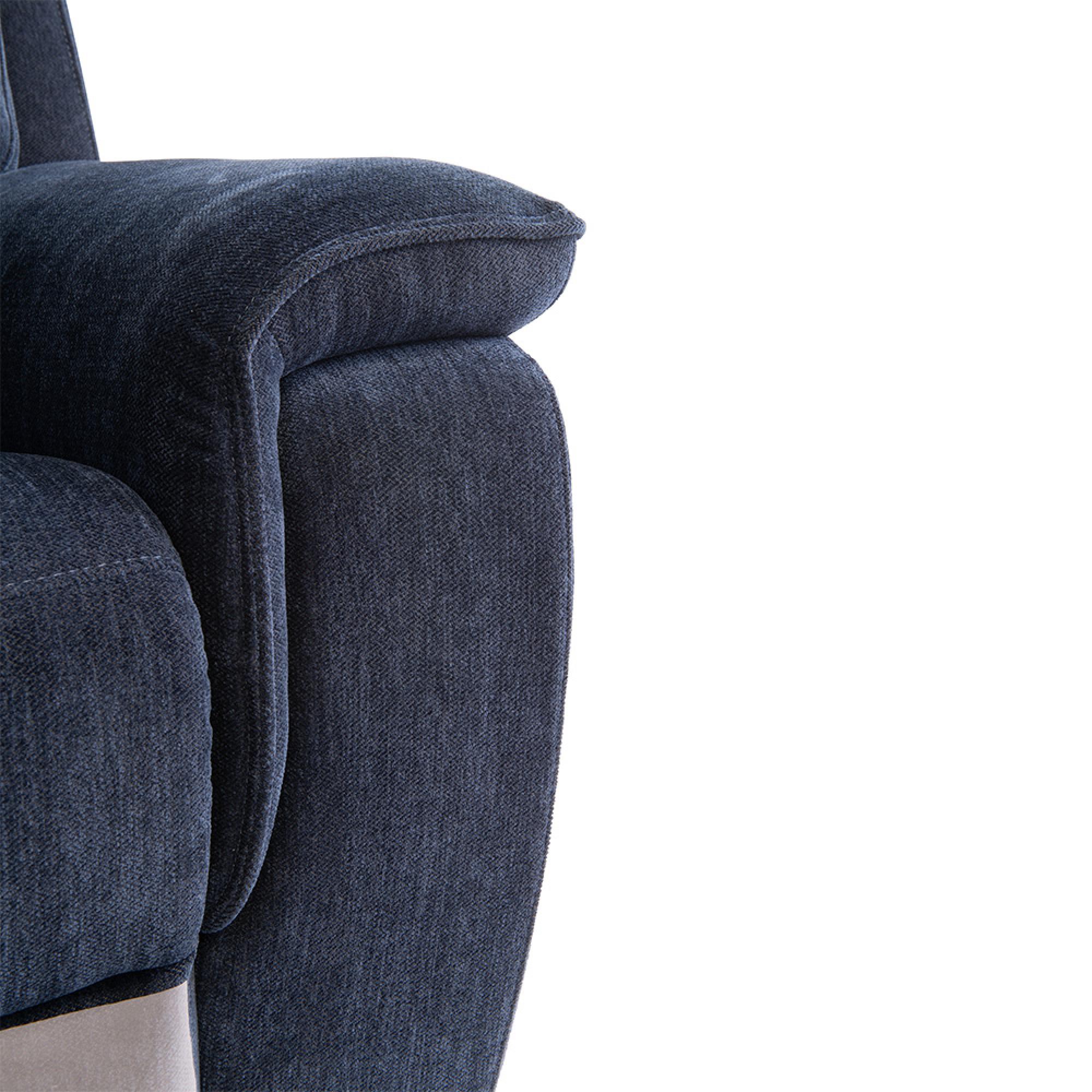 Havana Armchair - Electric Recliner - Blue Fabric