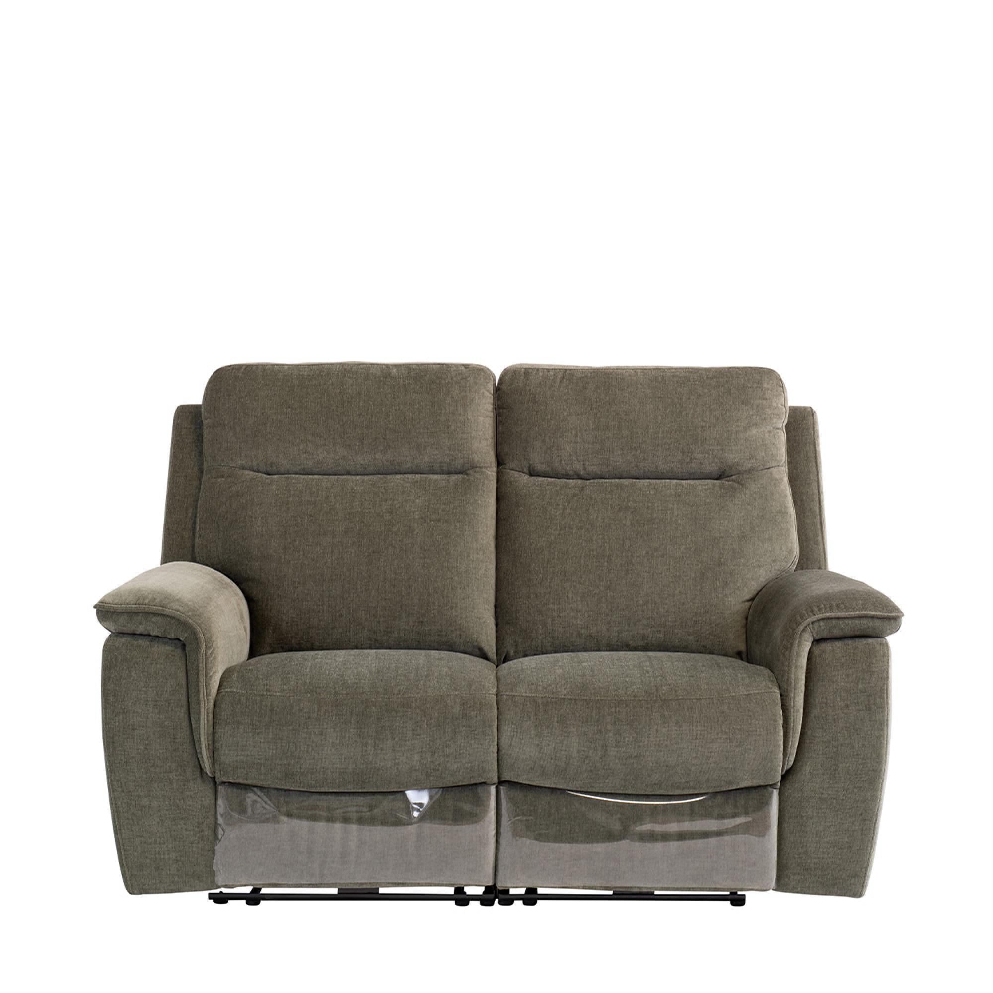 Havana Sofa - 2 Seater - Electric Recliner - Moss Green Fabric