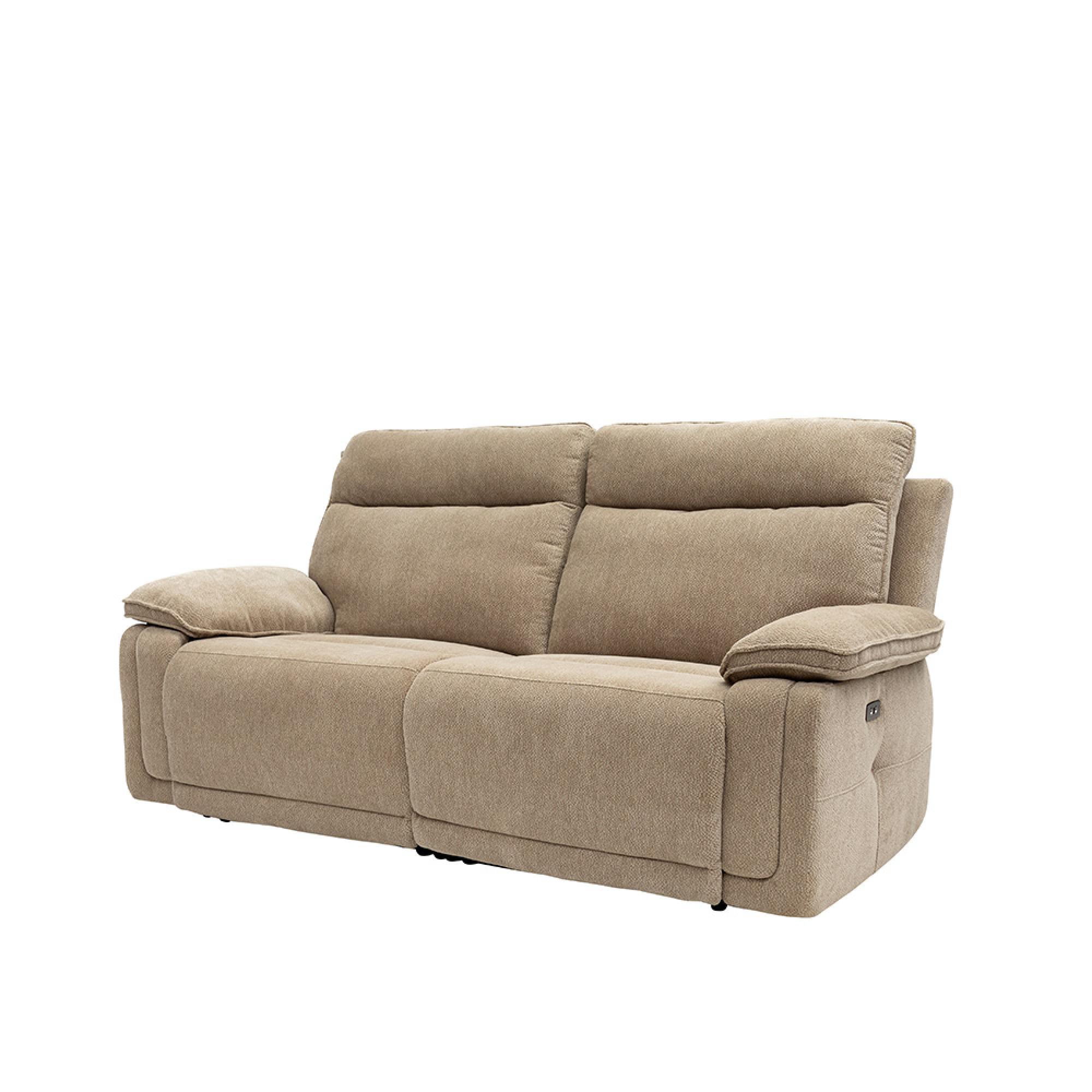Cadenza Sofa - 3 Seater - Electric Recliner - Camel Fabric