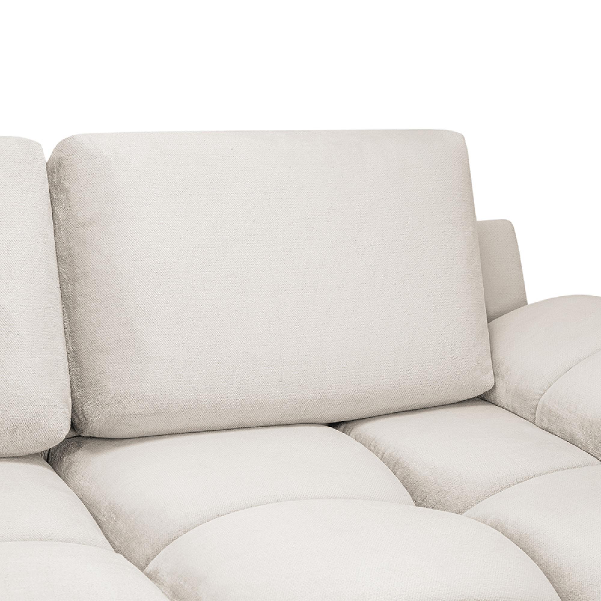 Azzuro Sofa - Cream Velvet Fabric - 2 Seater