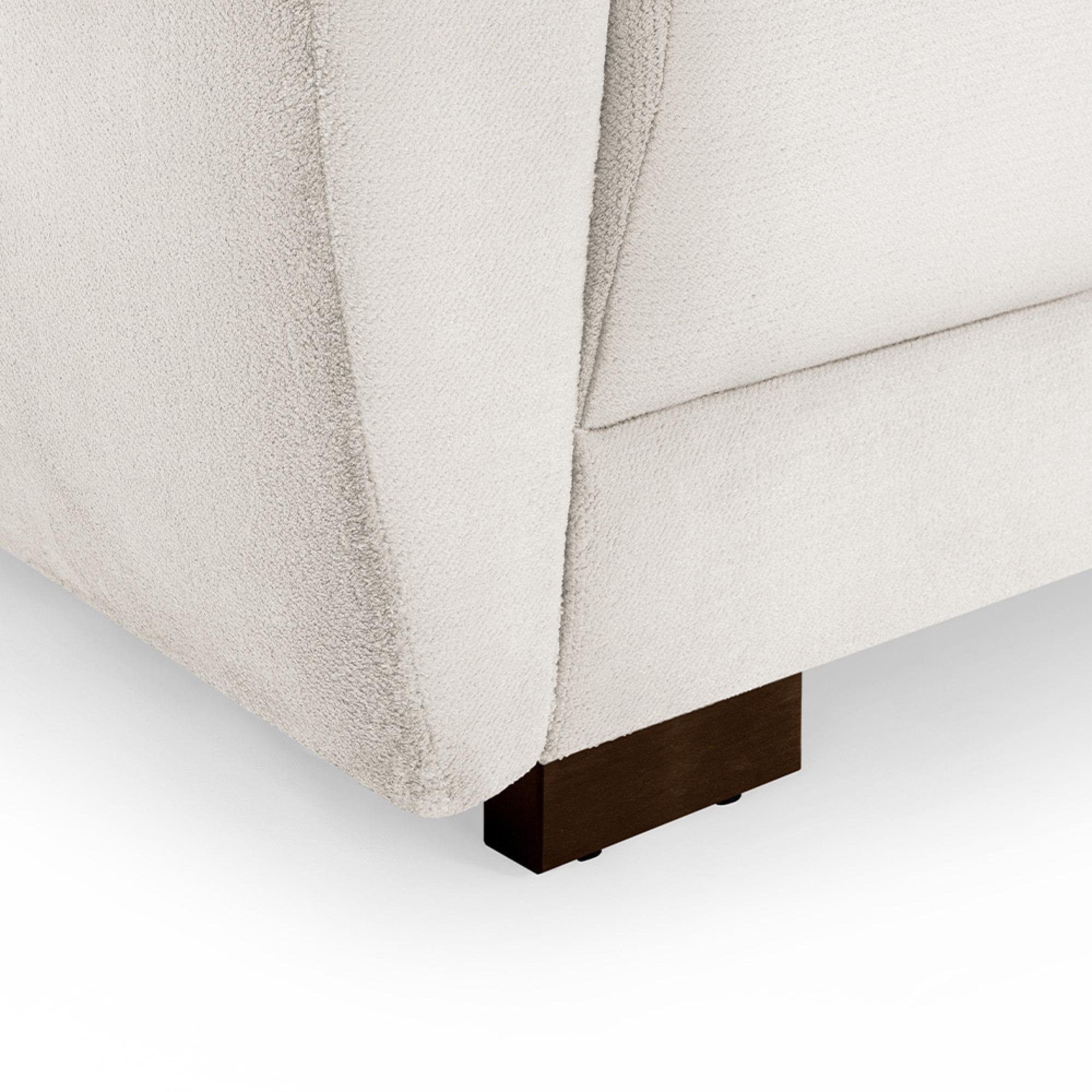 Azzuro Sofa - Cream Velvet Fabric - 2 Seater