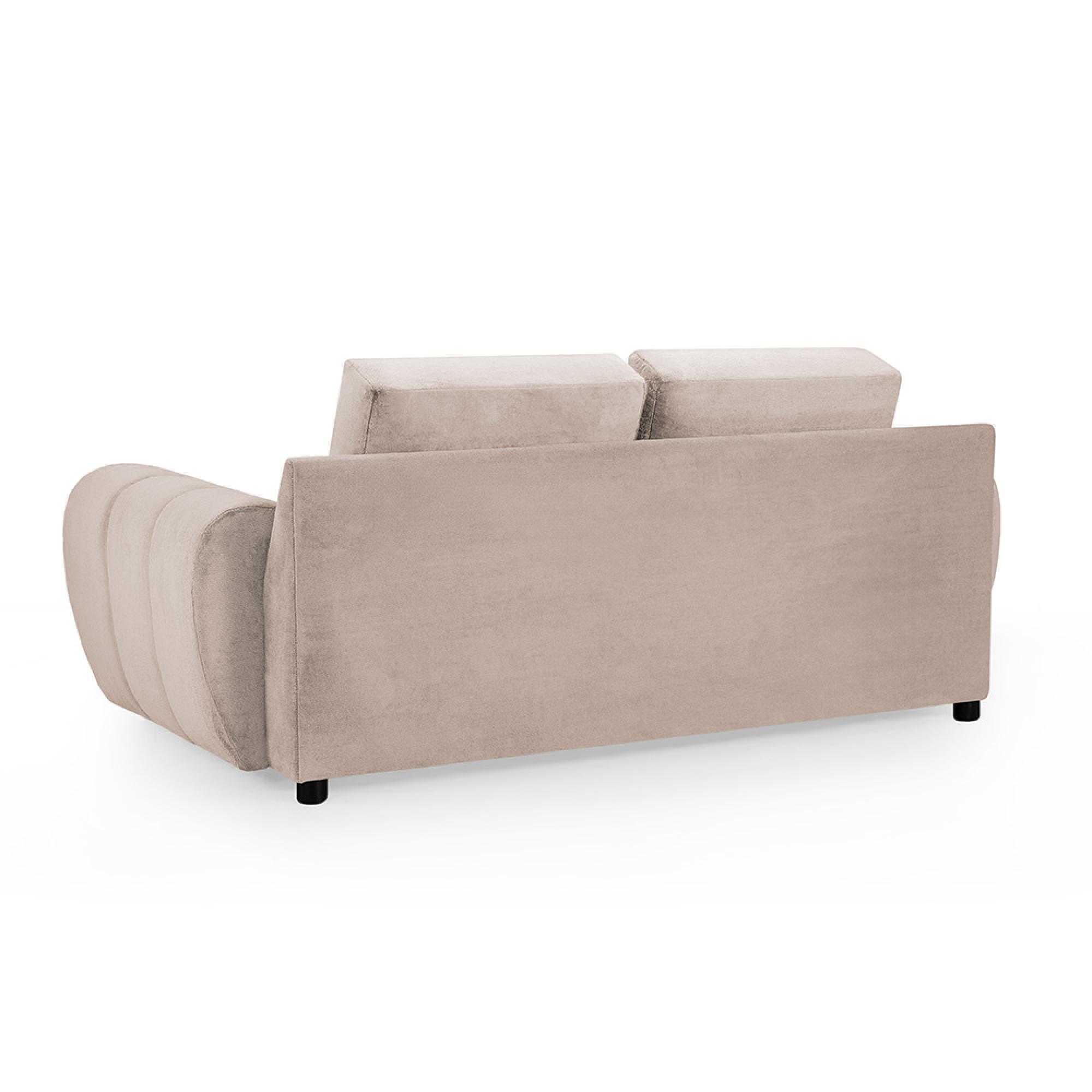 Azzuro Sofa - Mocha Velvet Fabric - 2 Seater