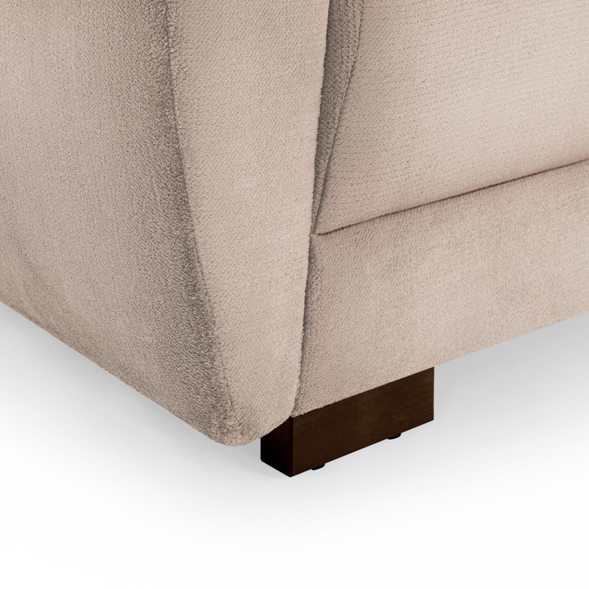Azzuro Sofa - Mocha Velvet Fabric - 3 Seater