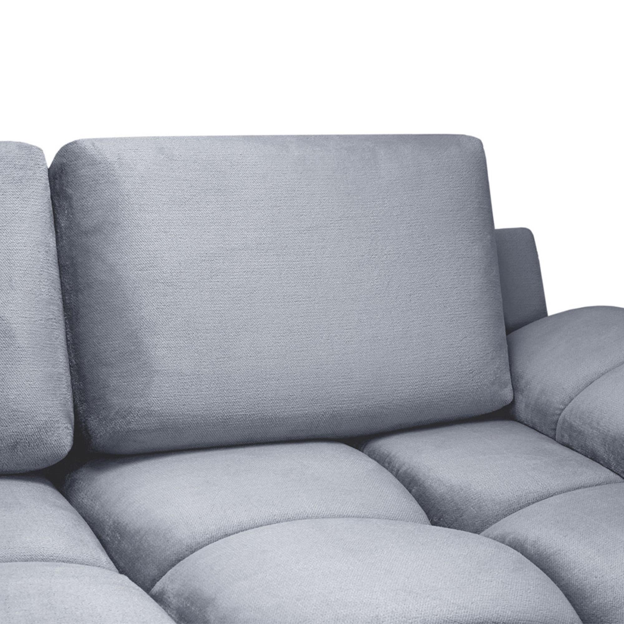 Azzuro Sofa Set - Grey Velvet Fabric - 3+2 Seater