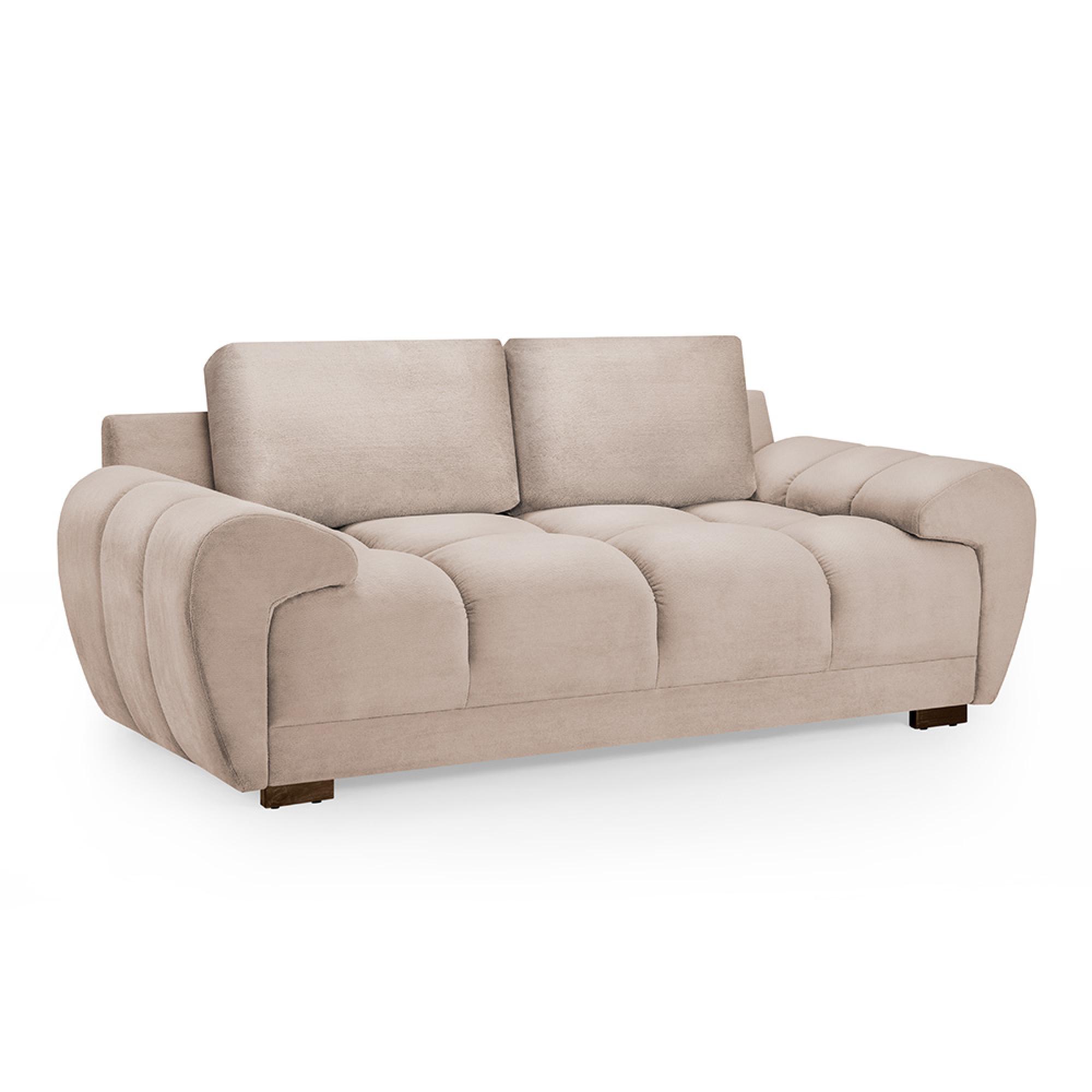 Azzuro Sofa Set - Mocha Velvet Fabric - 3+2 Seater