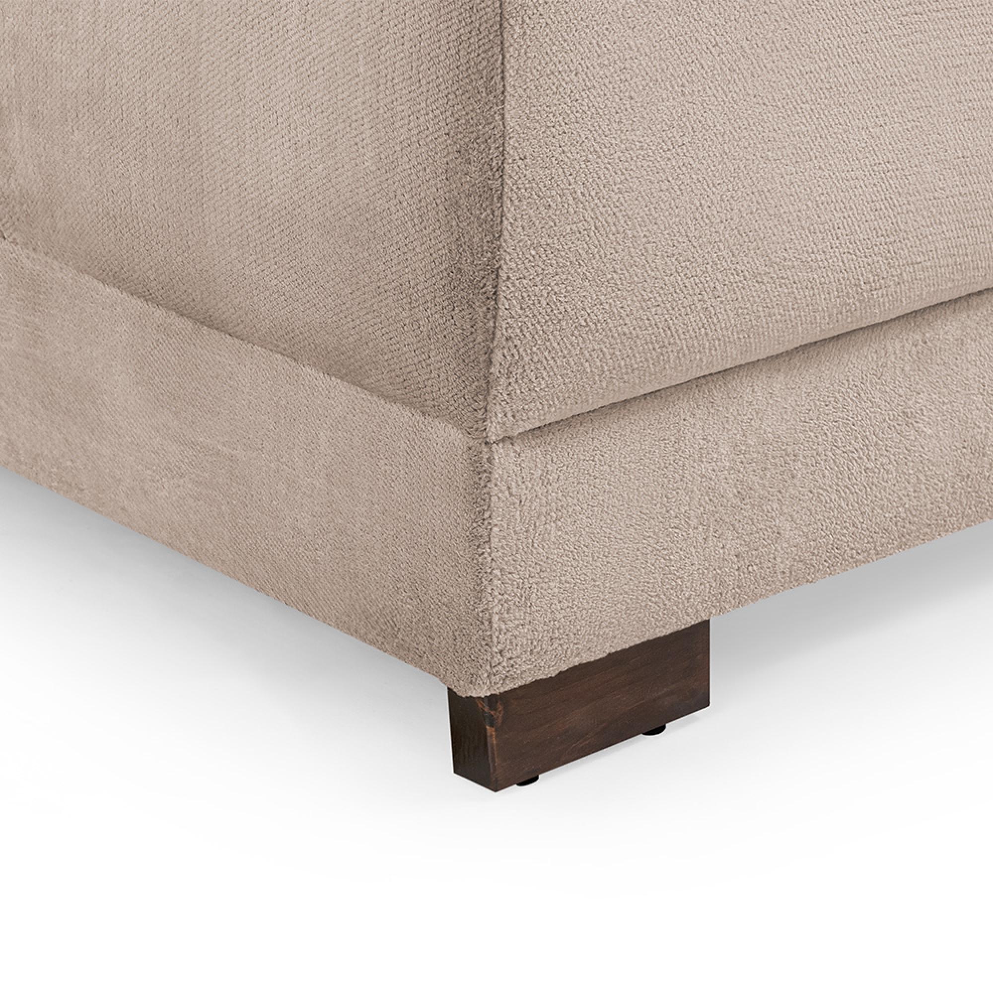 Azzuro U Shape Corner Sofa Suite - Mocha Velvet Fabric