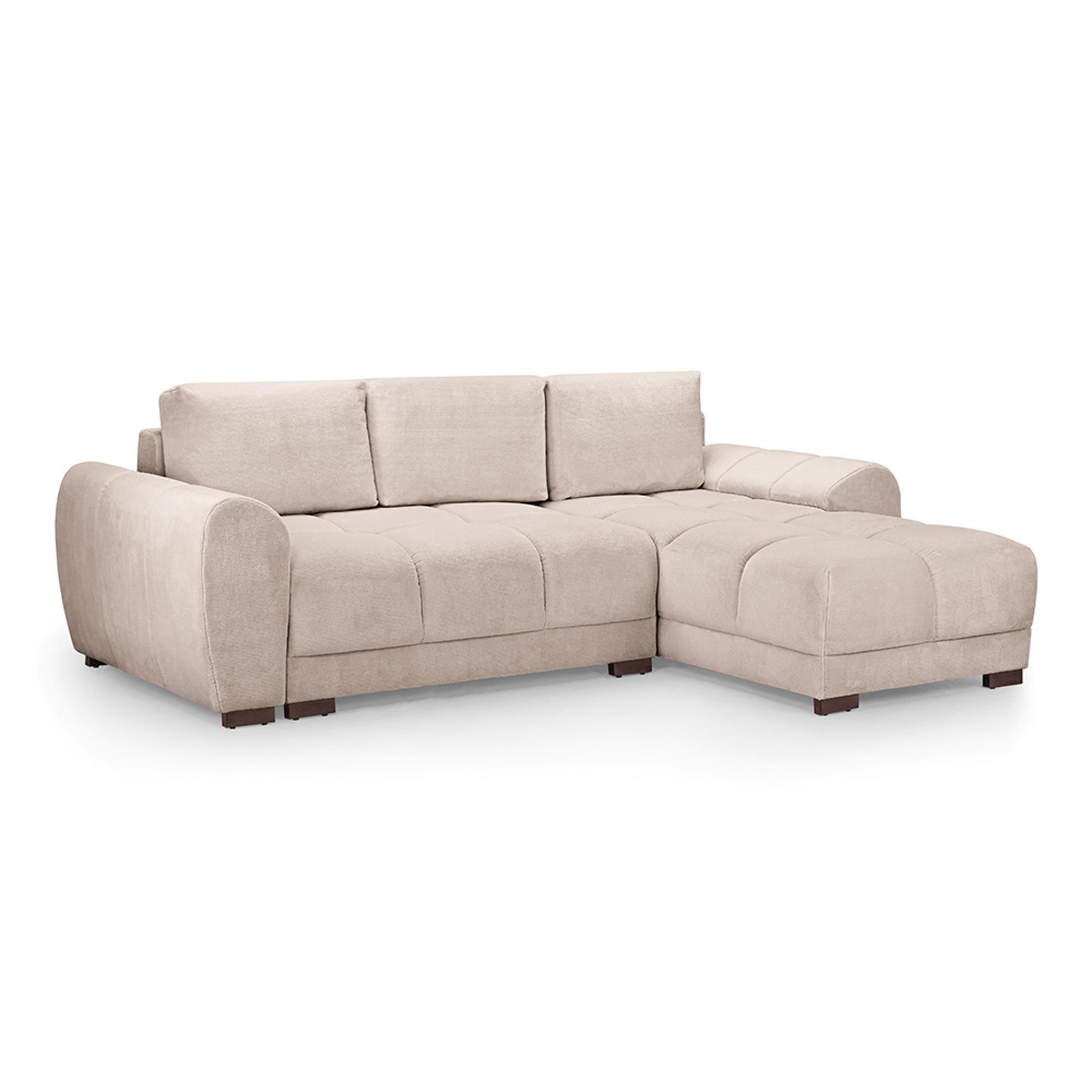 Azzuro Universal Corner Sofa Bed - Mocha - Storage