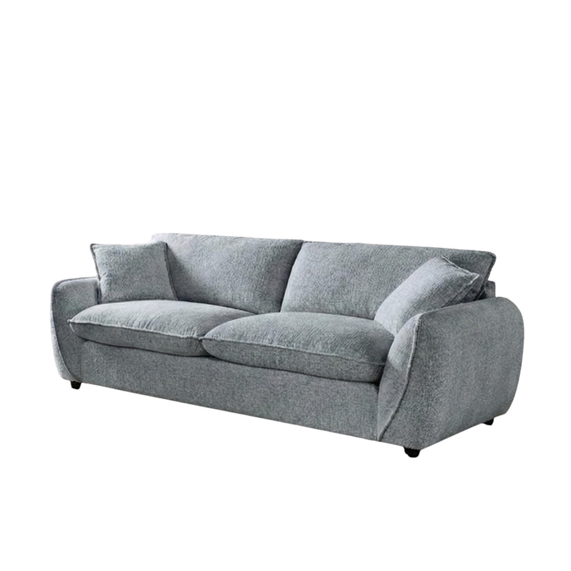Berlin Sofa - Grey Fabric - 3 Seater