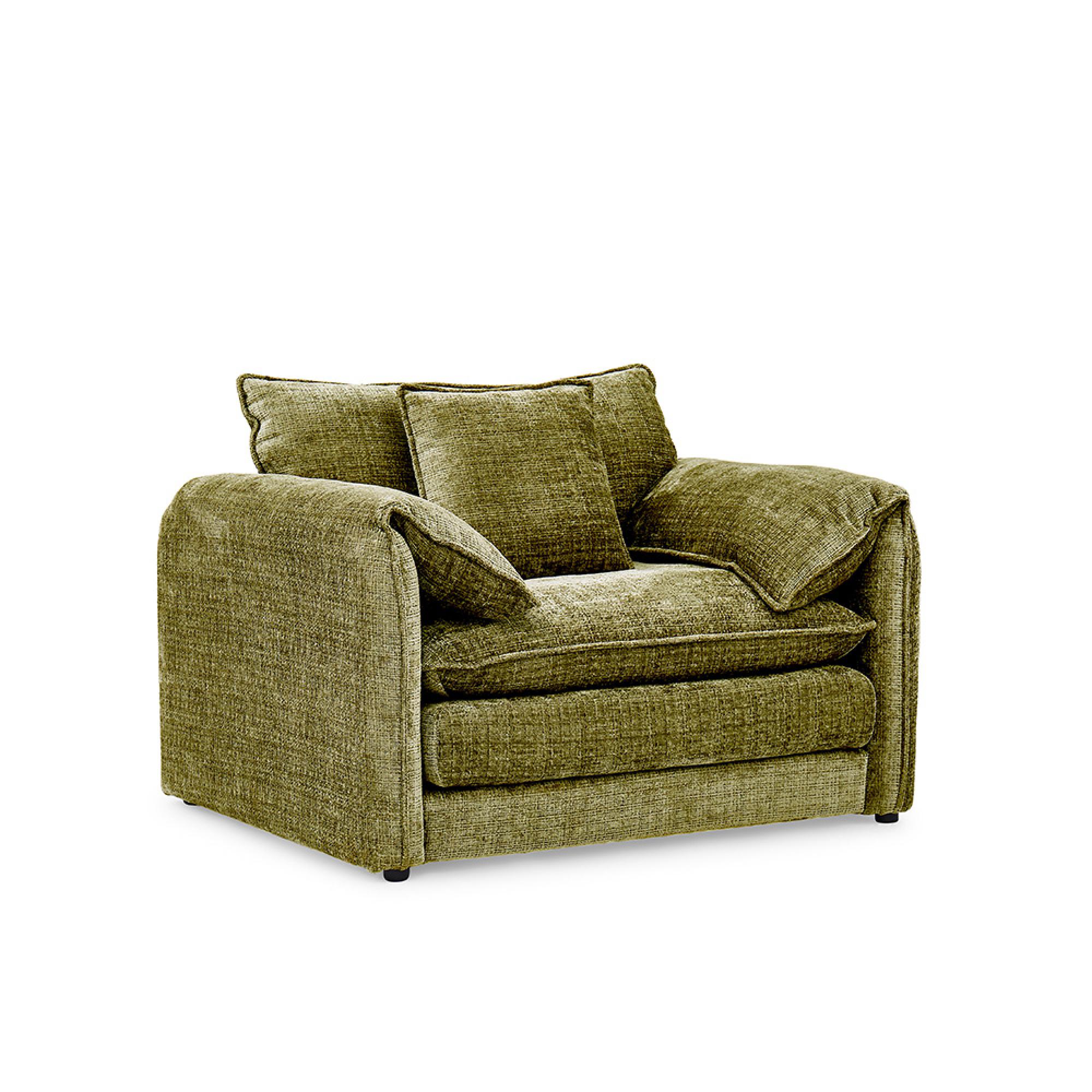 Solaya Armchair - Green Fabric