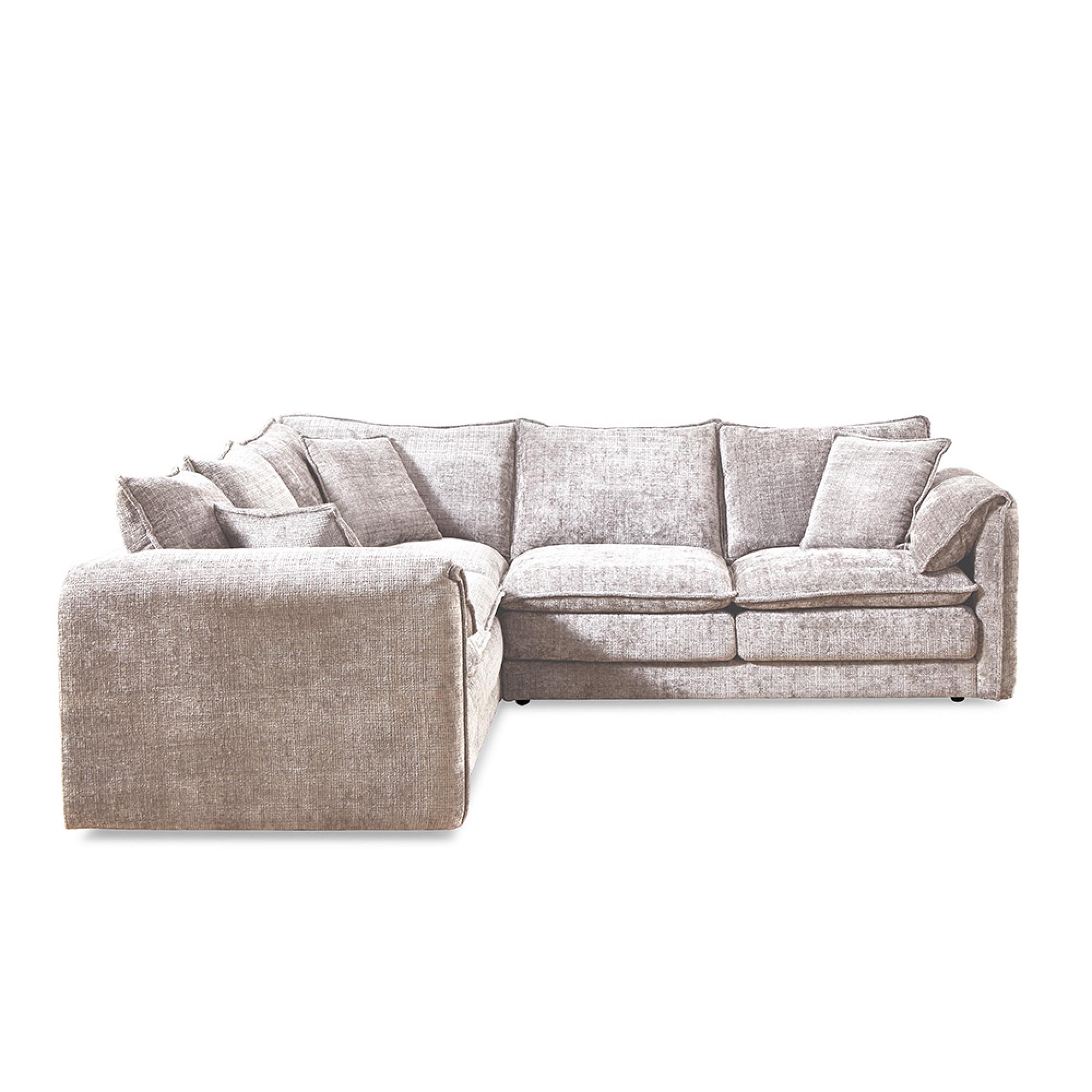 Solaya Corner Sofa - Beige Fabric - Large