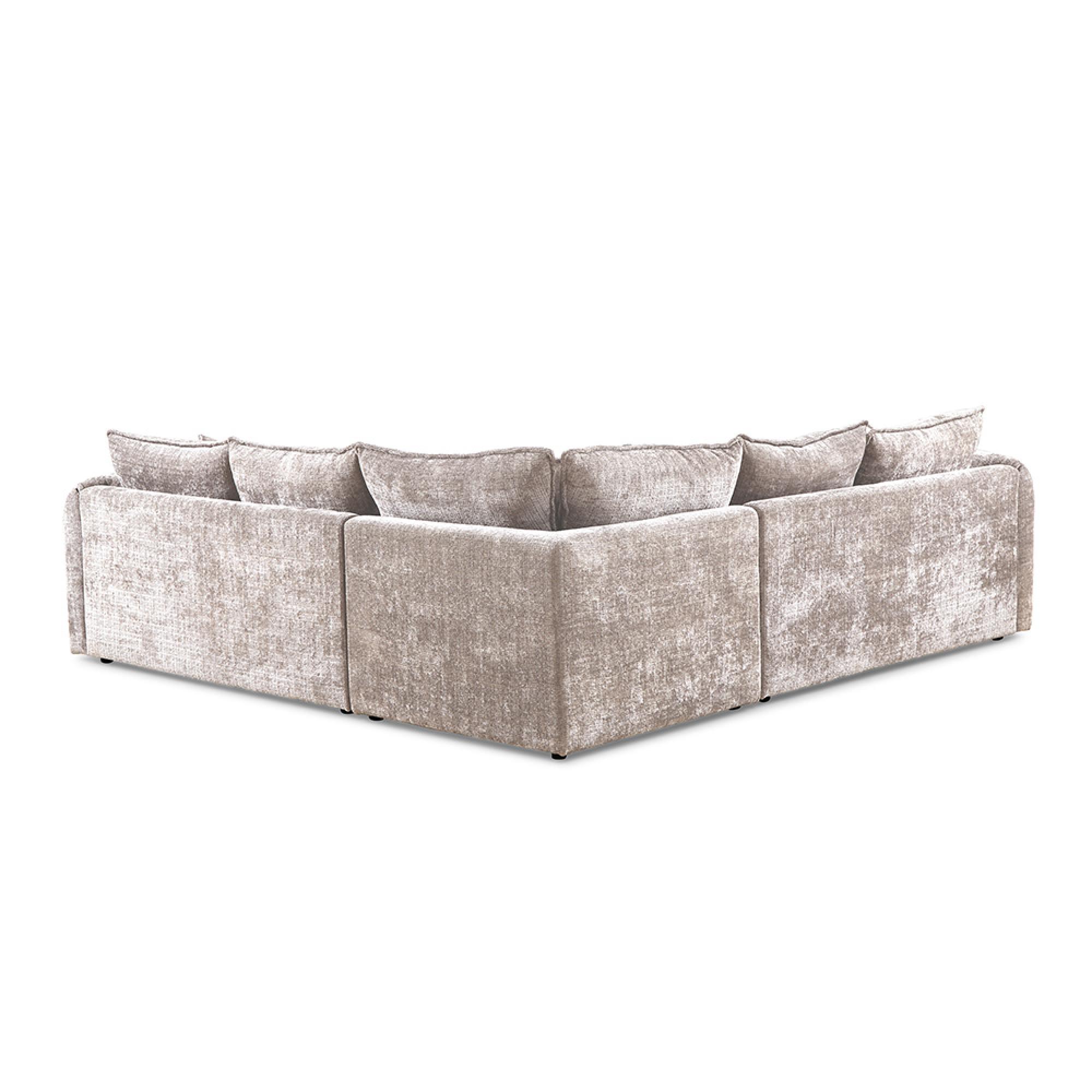 Solaya Corner Sofa - Beige Fabric - Large
