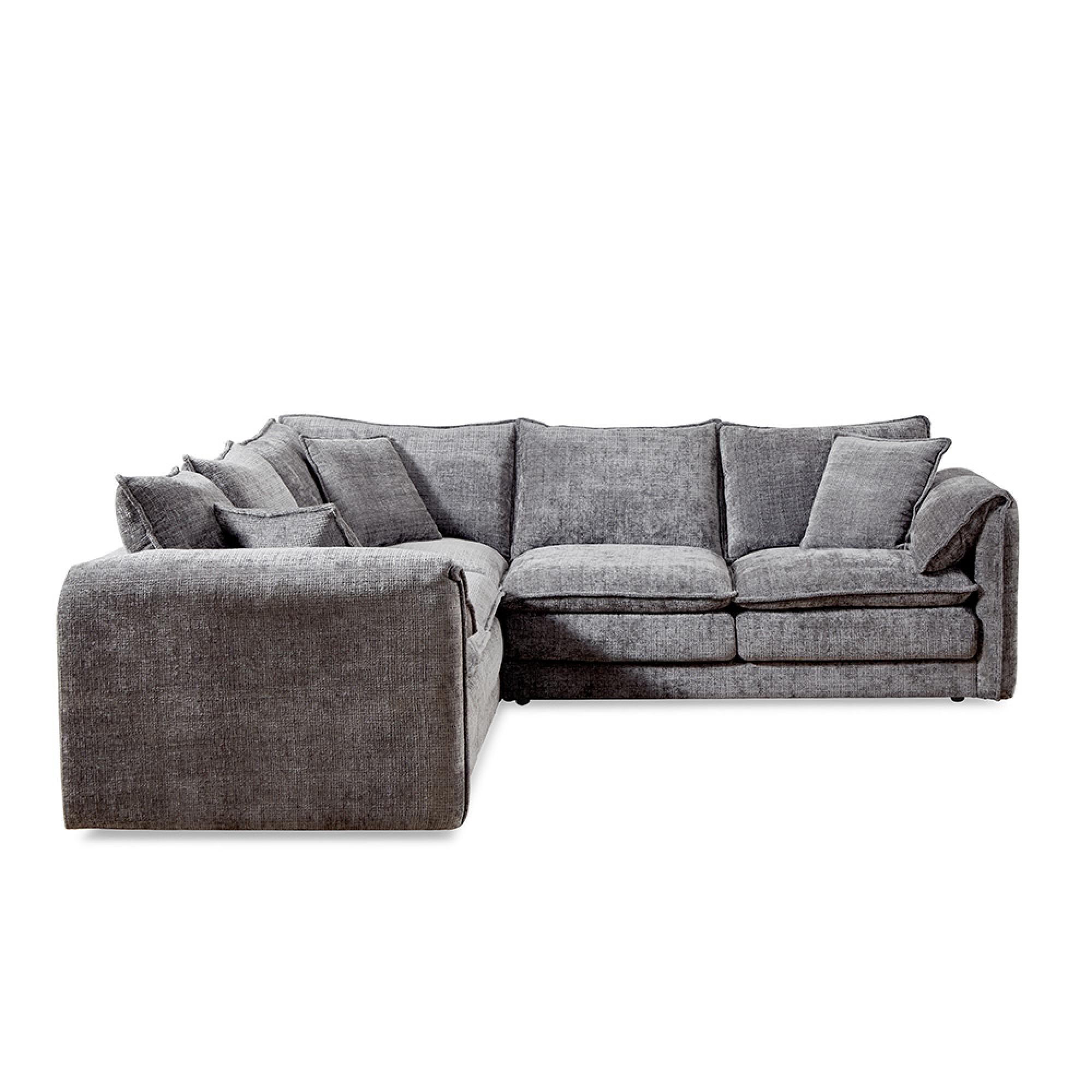 Solaya Corner Sofa - Grey Fabric - Large
