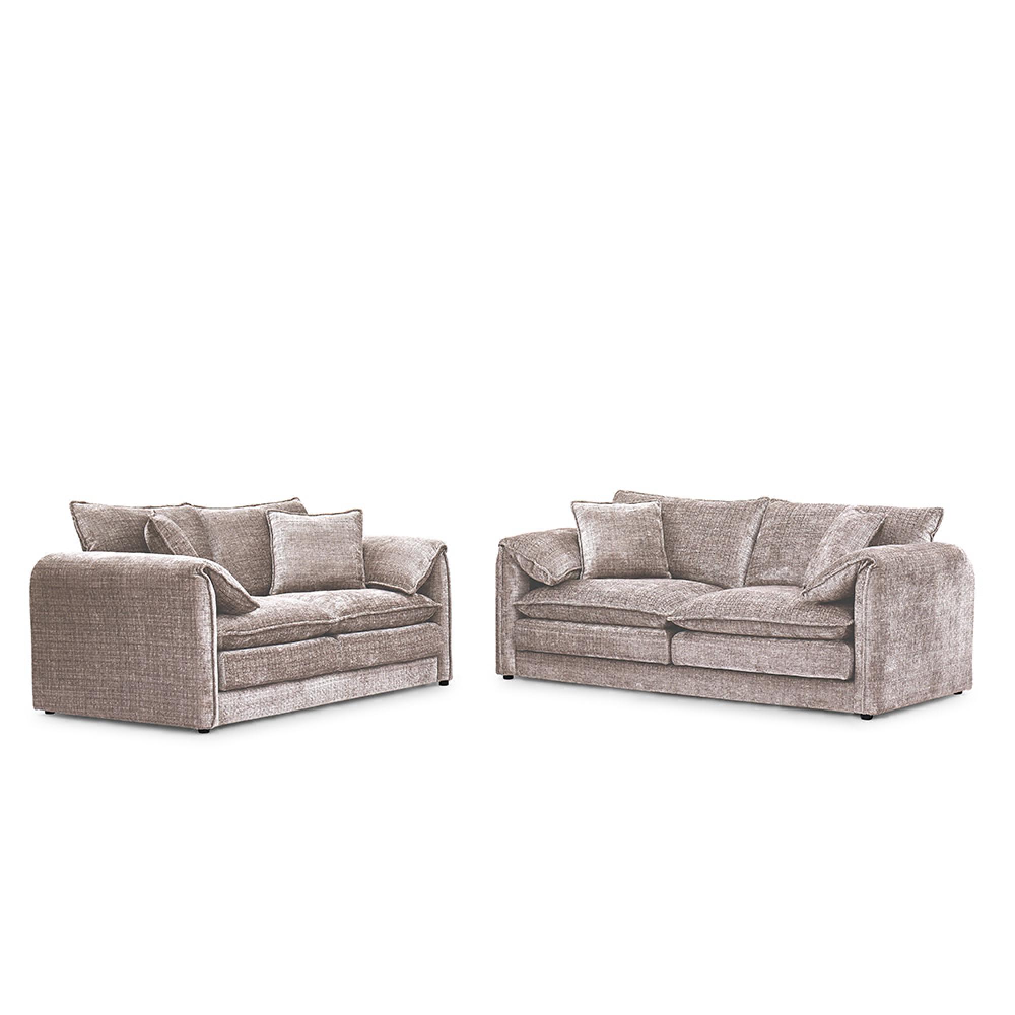 Solaya Sofa - Beige Fabric - 3+2 Seater