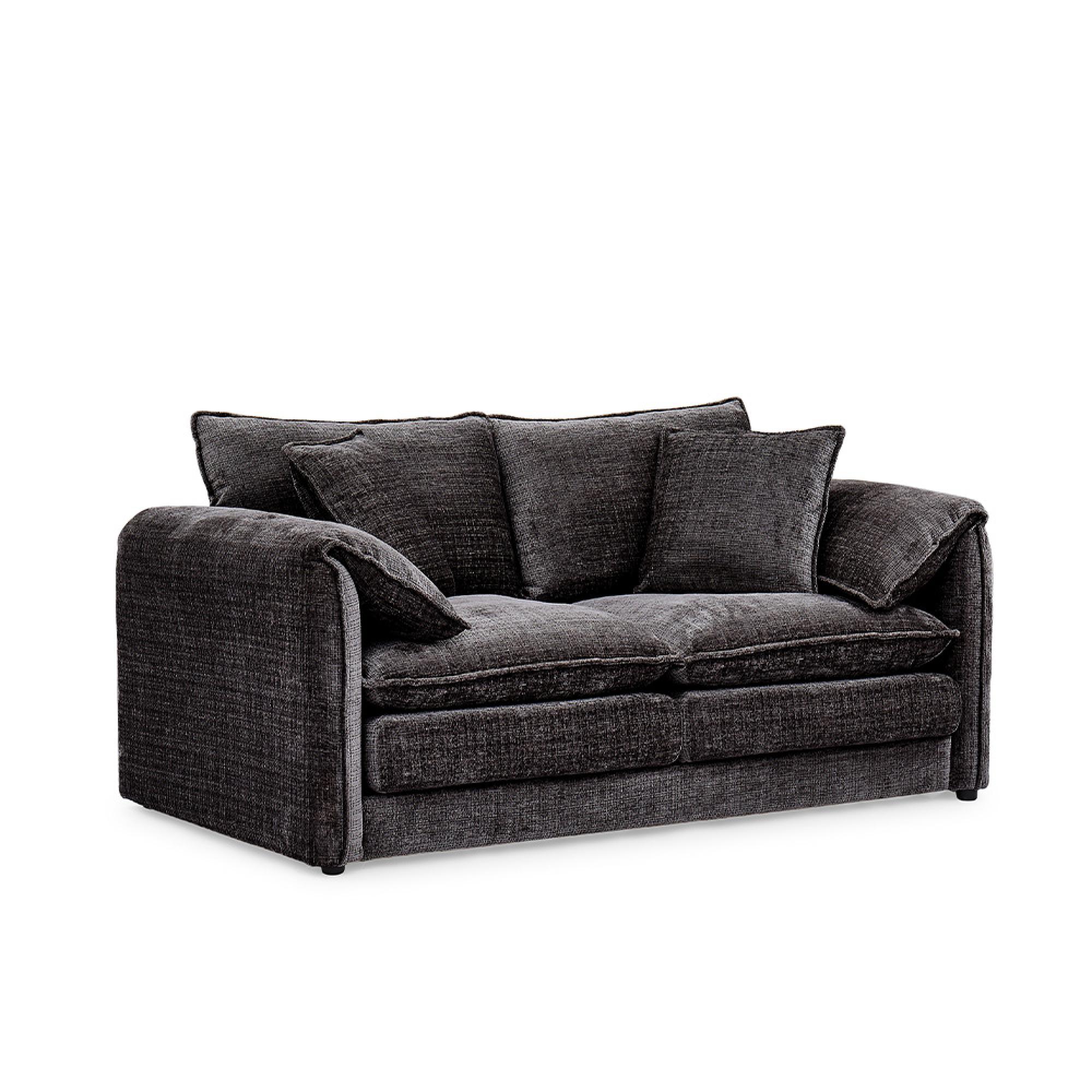 Solaya Sofa - Black Fabric - 2 Seater