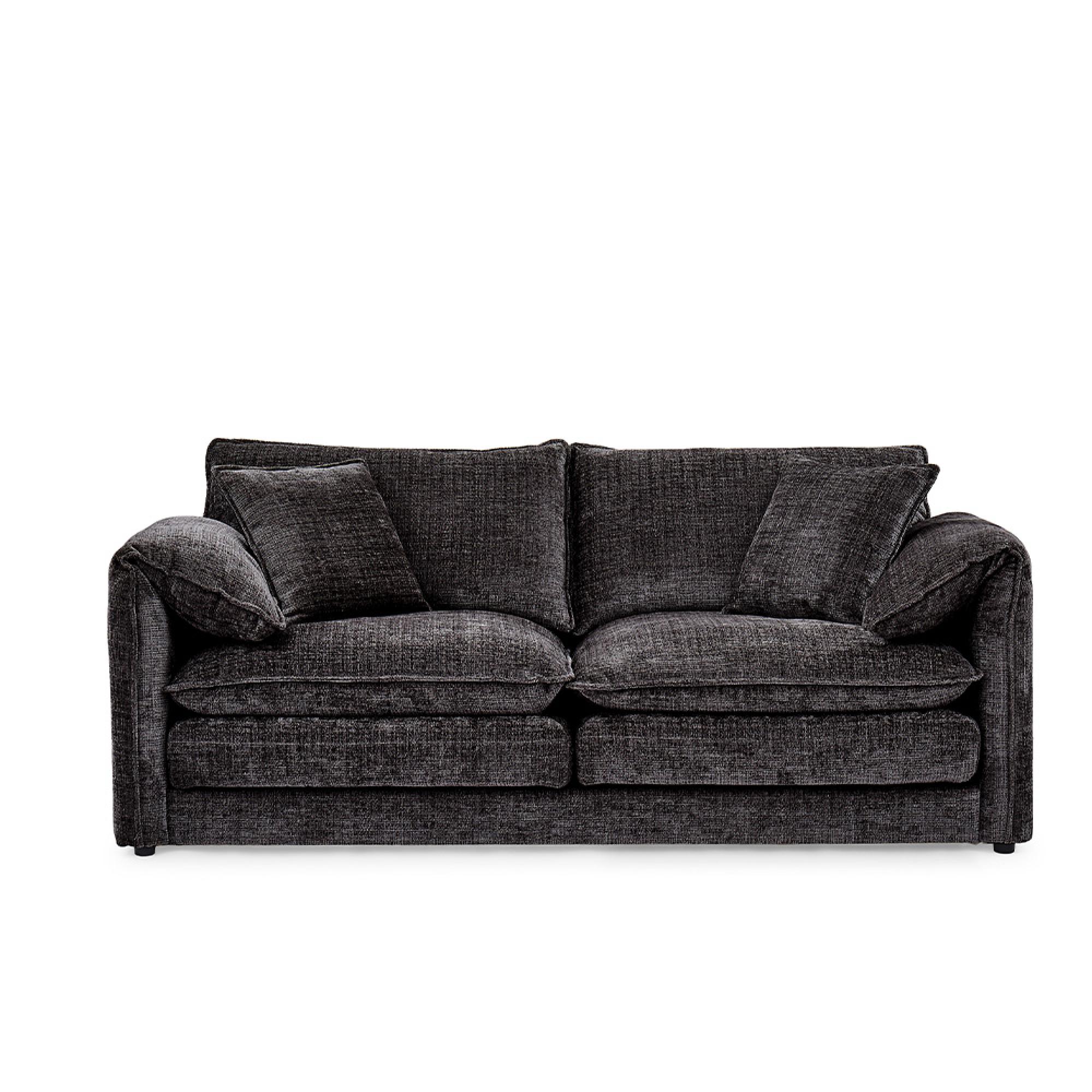 Solaya Sofa - Black Fabric - 3 Seater