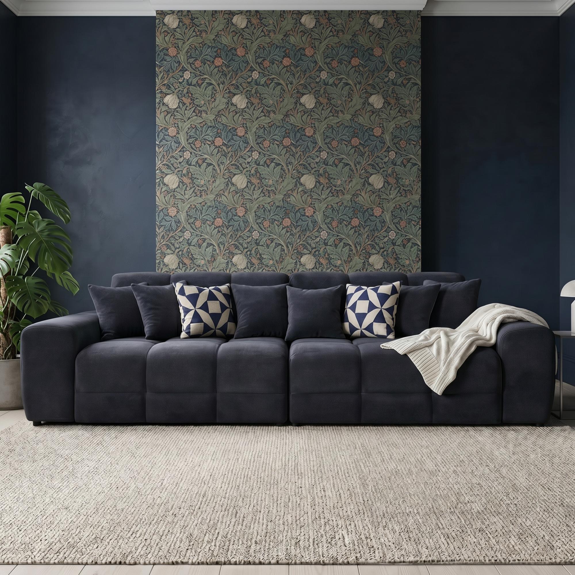 Jacob Sofa - Black Fabric - 4 Seater