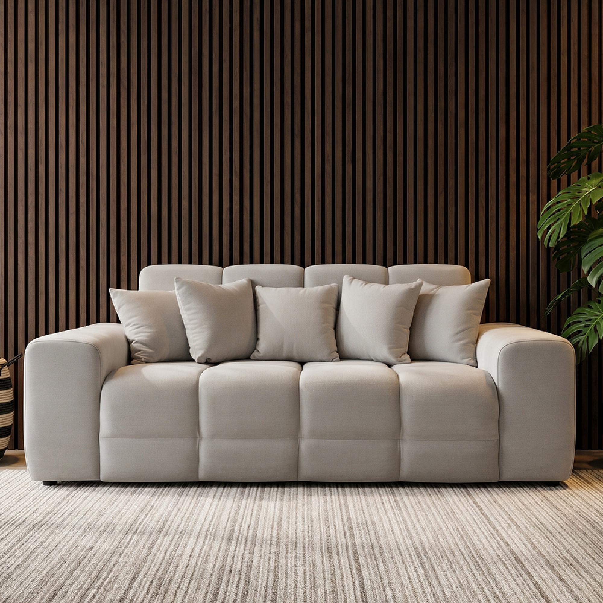 Jacob Sofa - Natural Fabric - 3 Seater