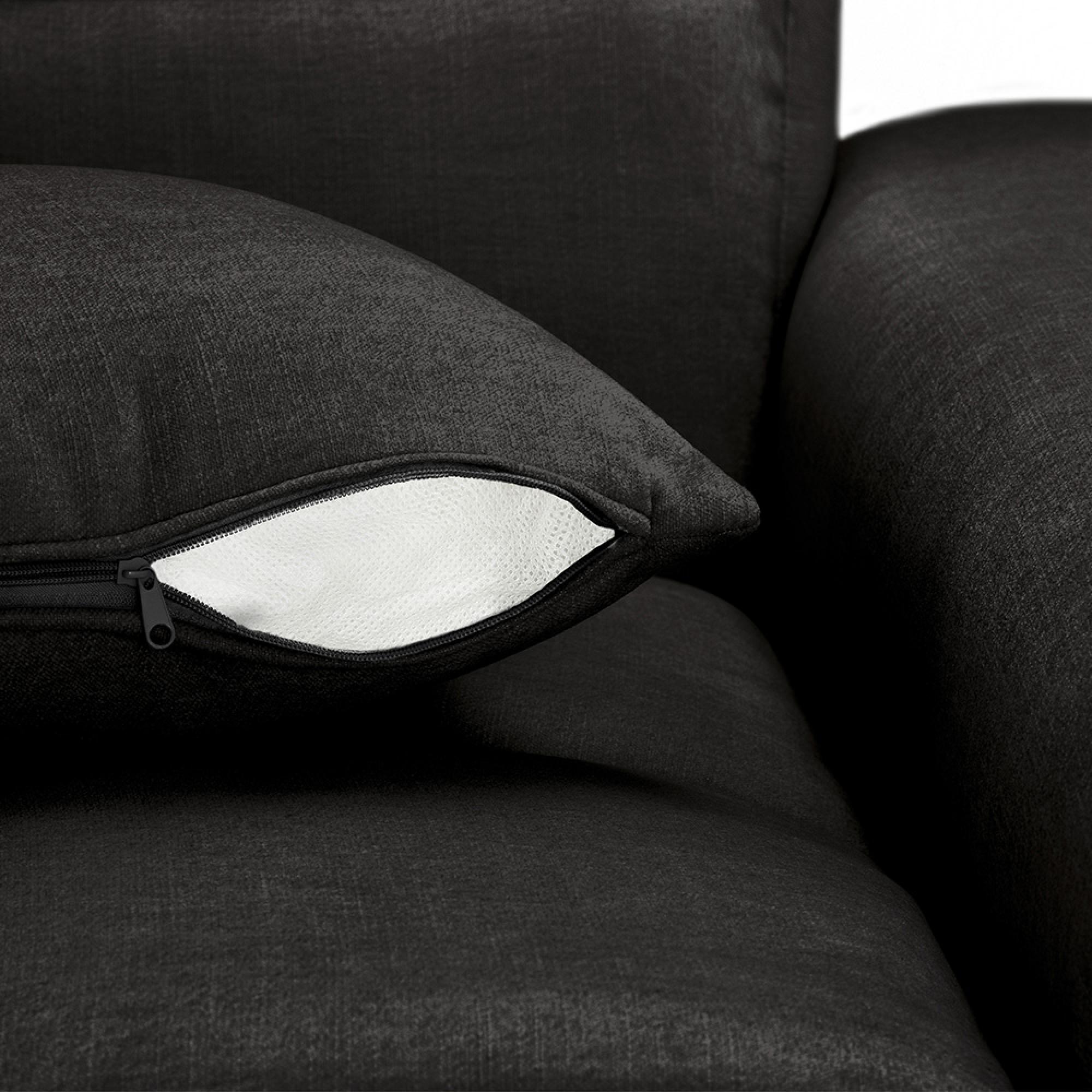 Jacob Corner Sofa - Black Fabric - LHF