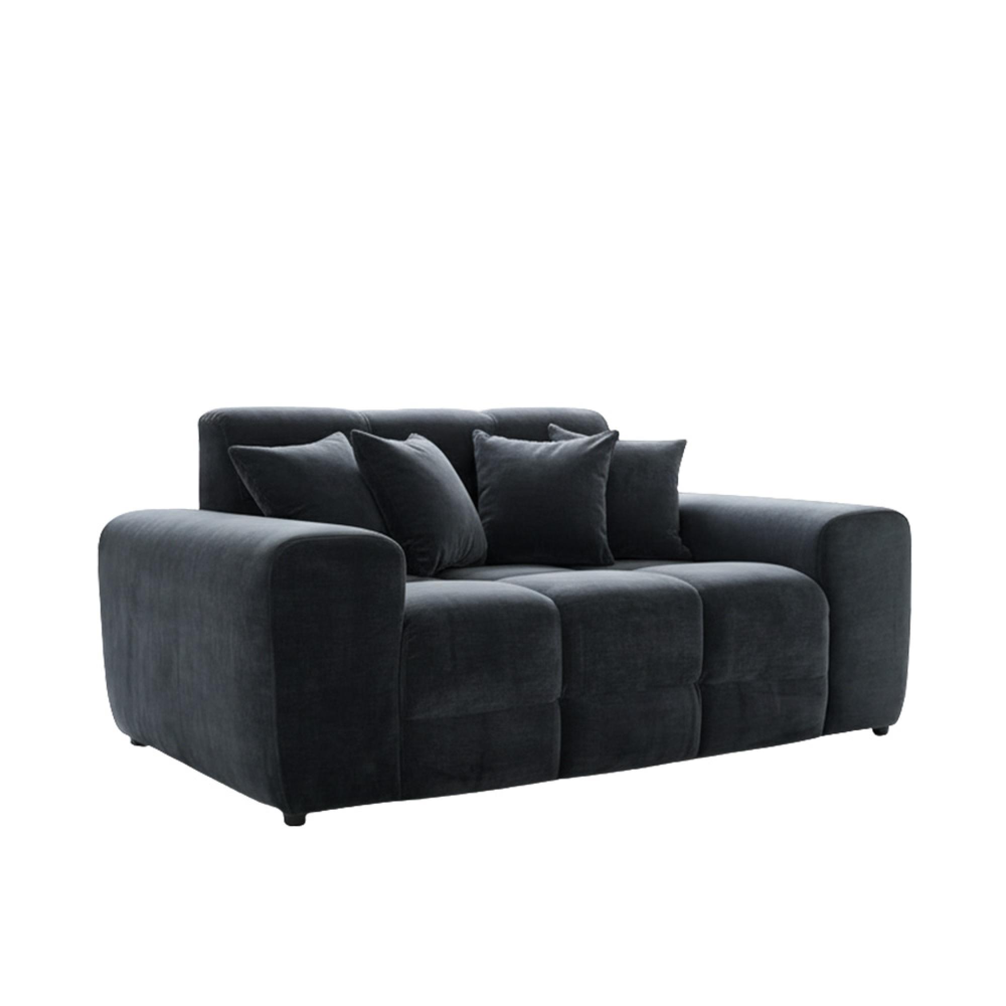 Jacob Sofa - Black Fabric - 2 Seater