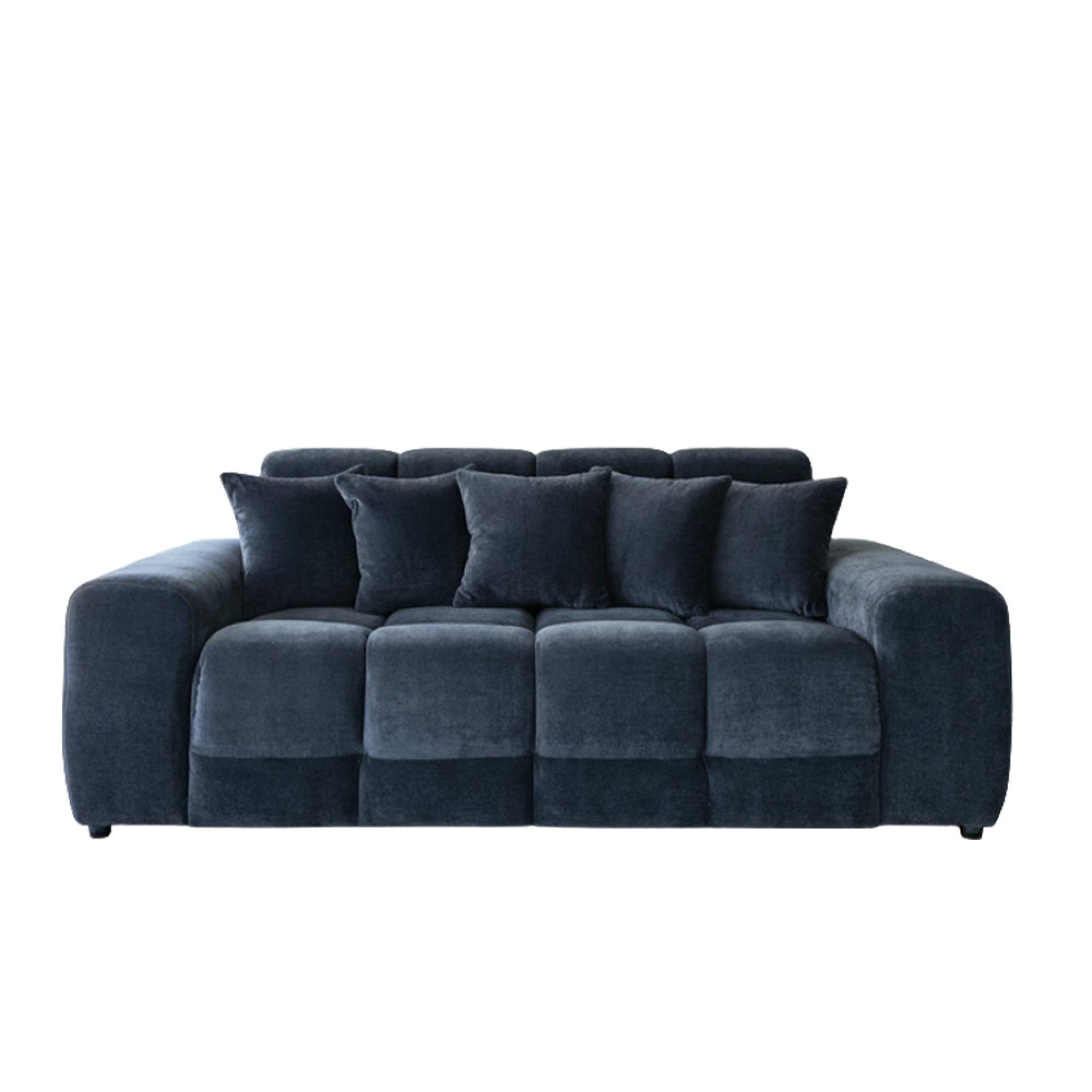 Jacob Sofa - Black Fabric - 3 Seater
