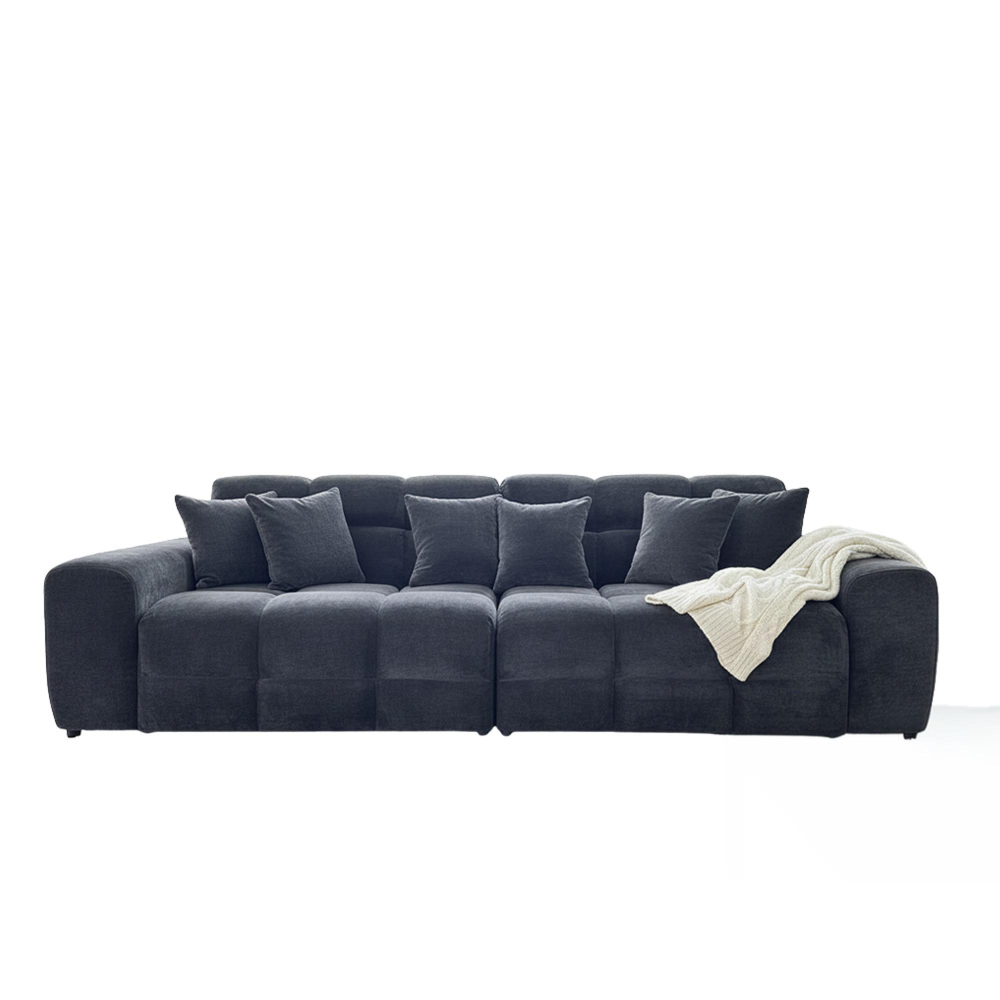 Jacob Sofa - Black Fabric - 4 Seater