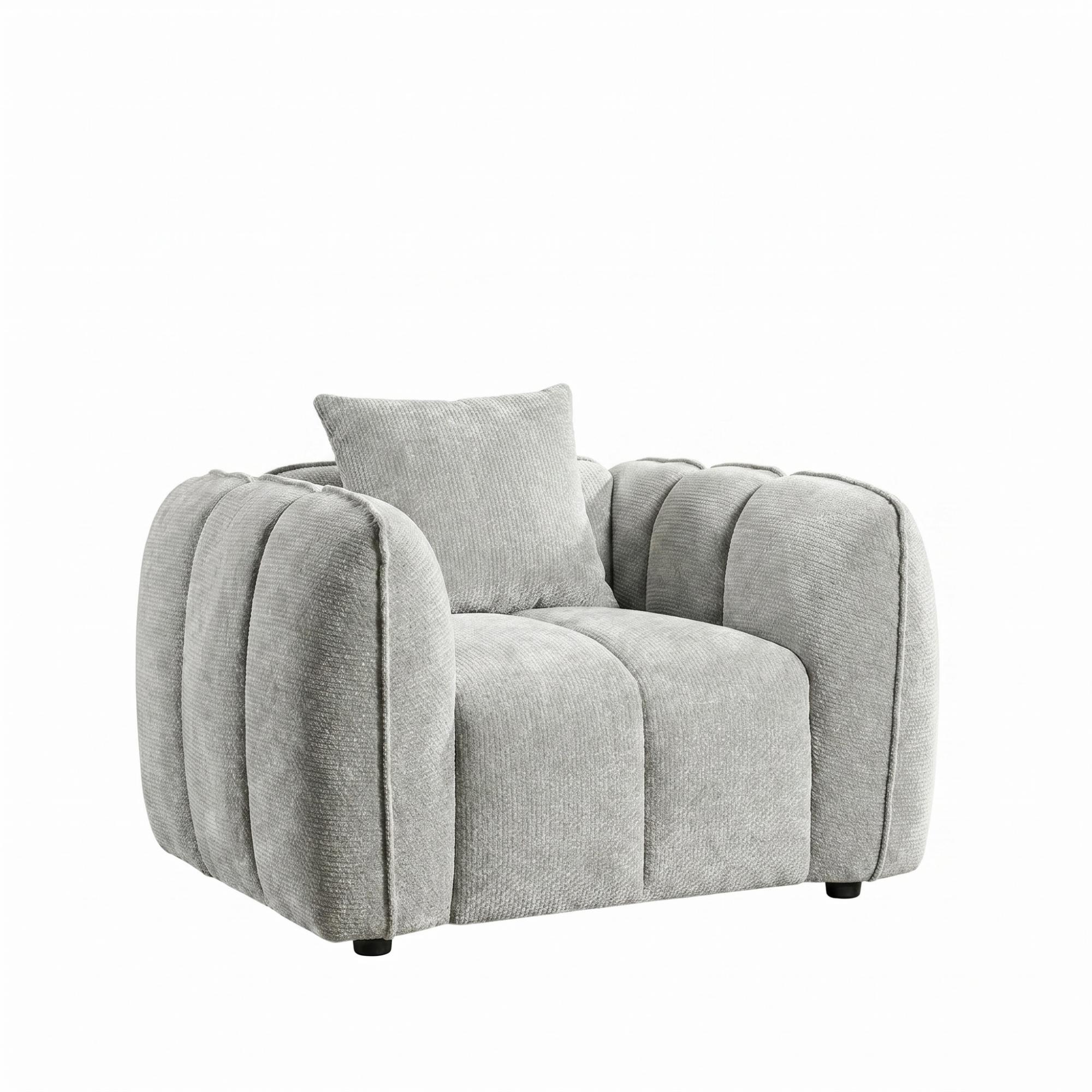 Venice Armchair - Grey Fabric